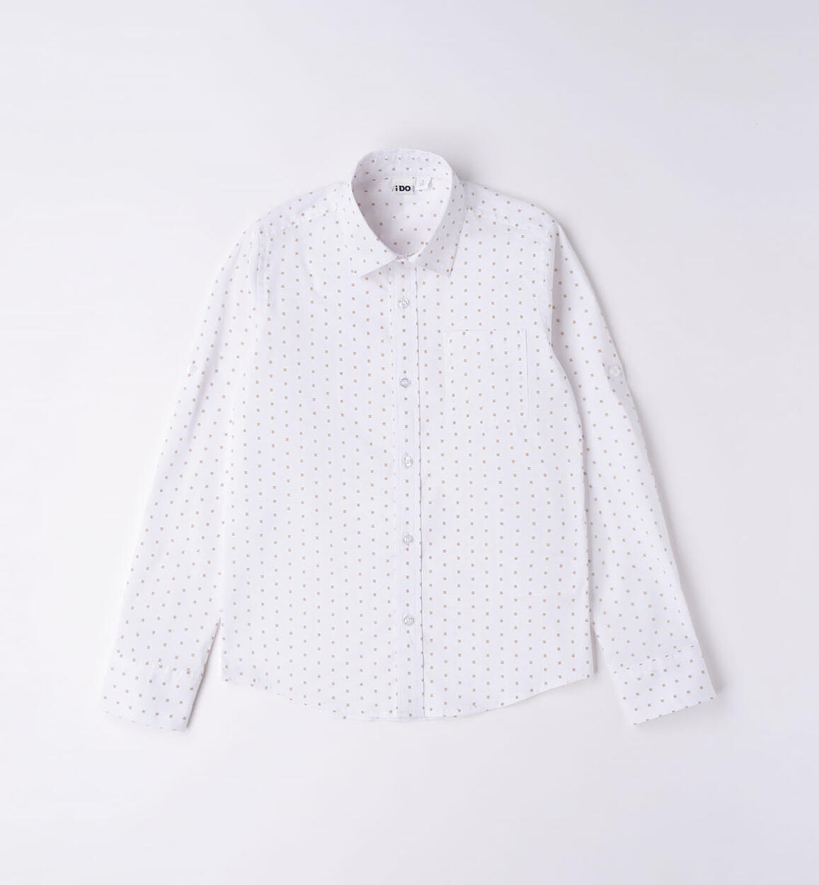 Camicia manica lunga ragazzo fantasia BIANCO iDO