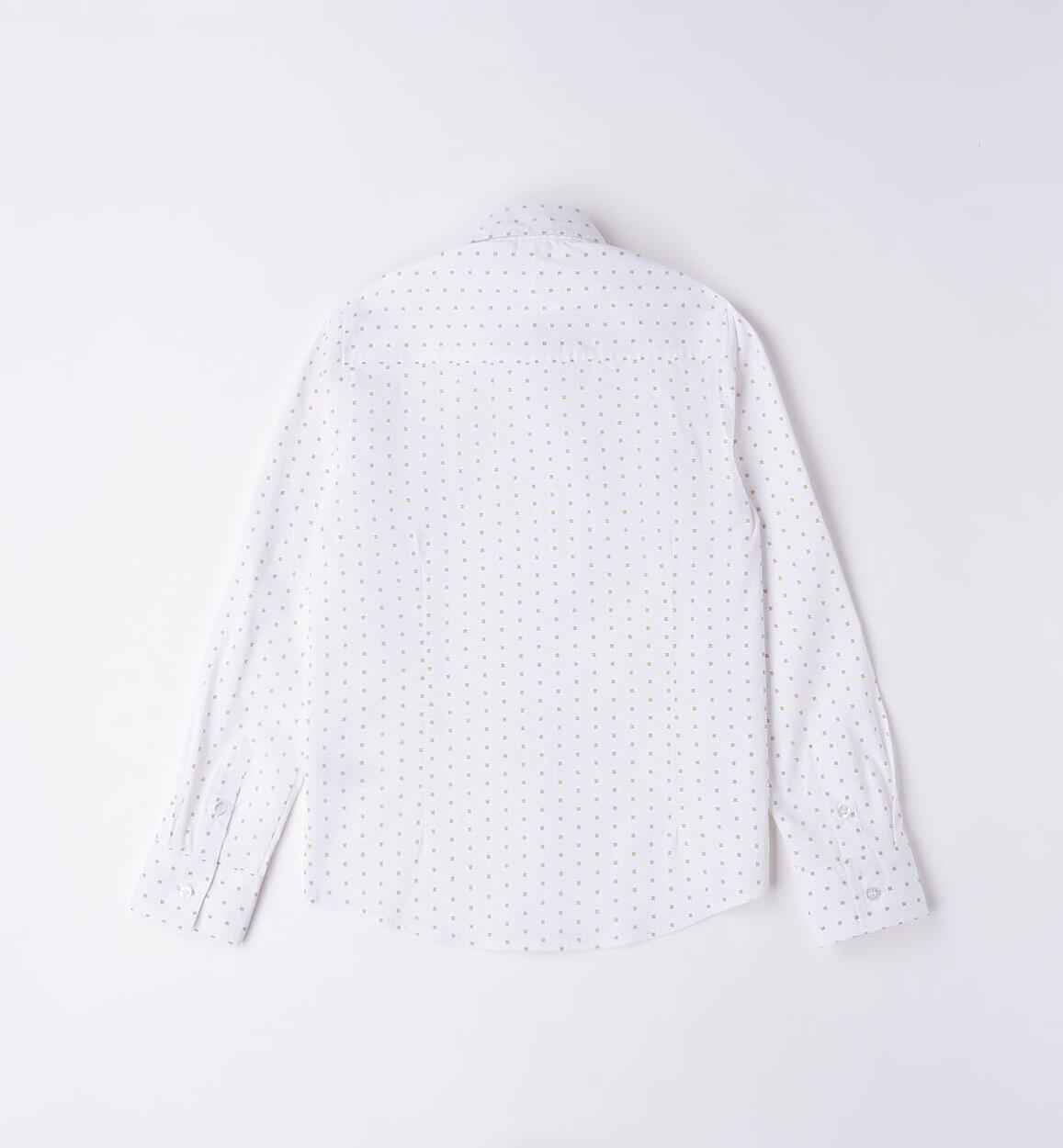 Camicia manica lunga ragazzo fantasia BIANCO-TABACCO-6VP2 - 2324638100