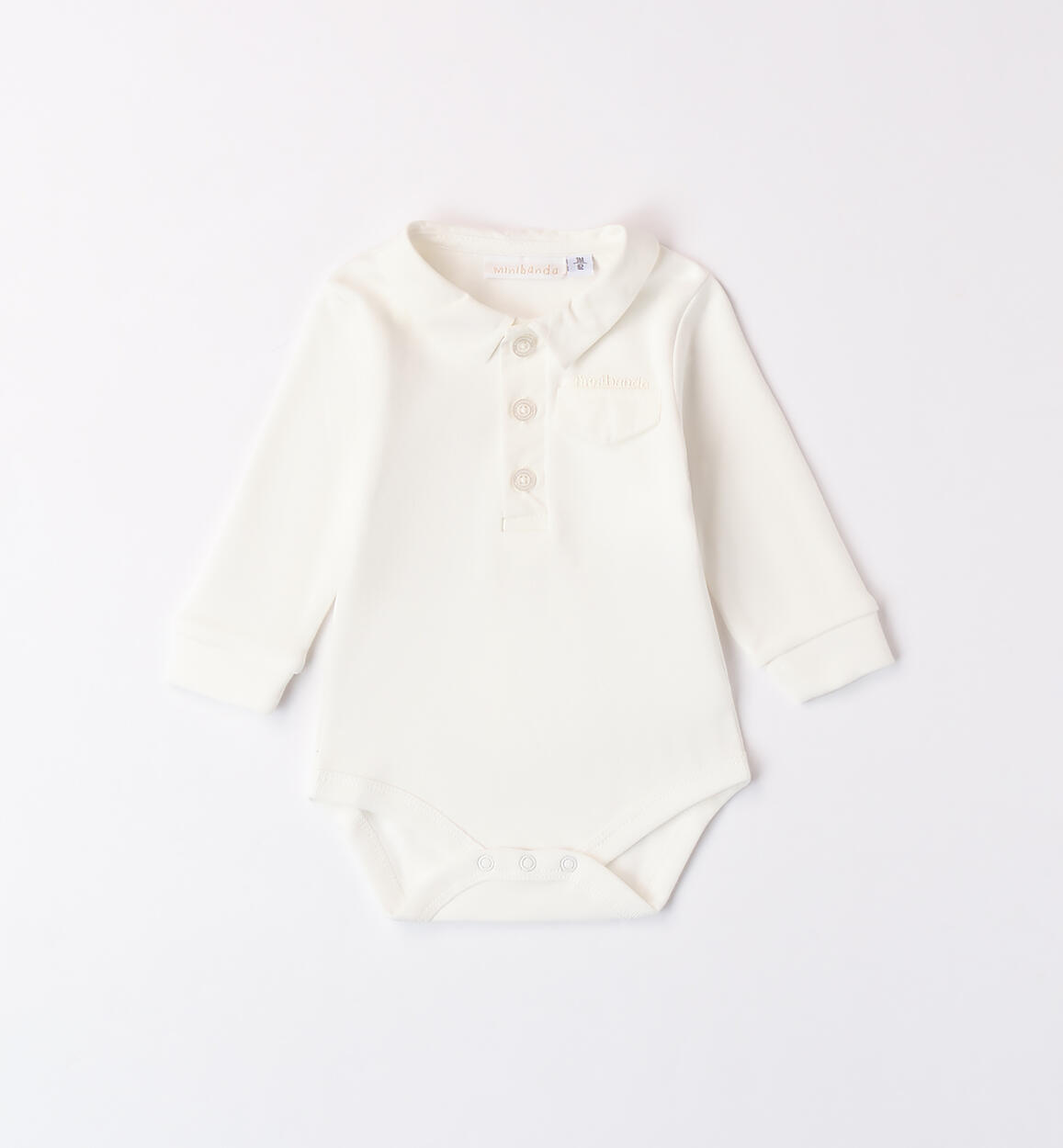 Camicia neonato body PANNA Minibanda