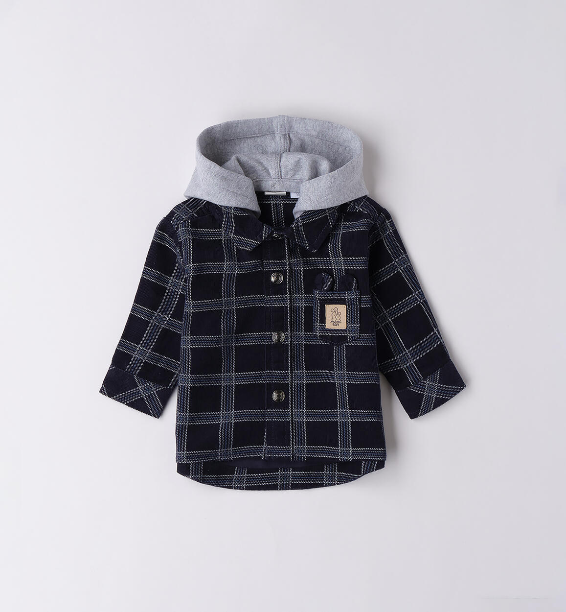 Camicia neonato in cotone BLU iDO