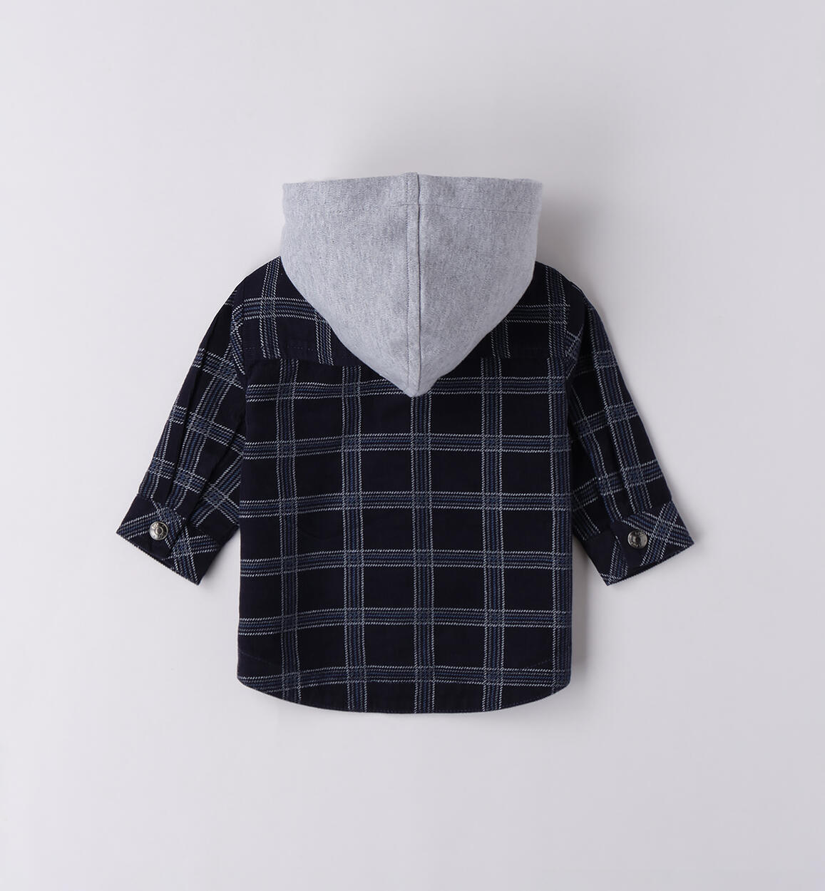 Camicia neonato in cotone NAVY-AZZURRO-6BSF - 0184F07400