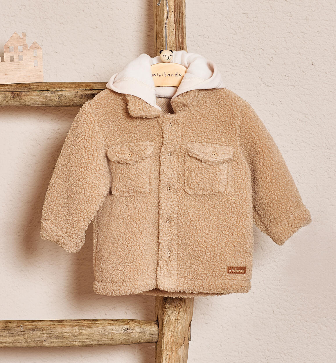 Camicia neonato invernale BEIGE Minibanda