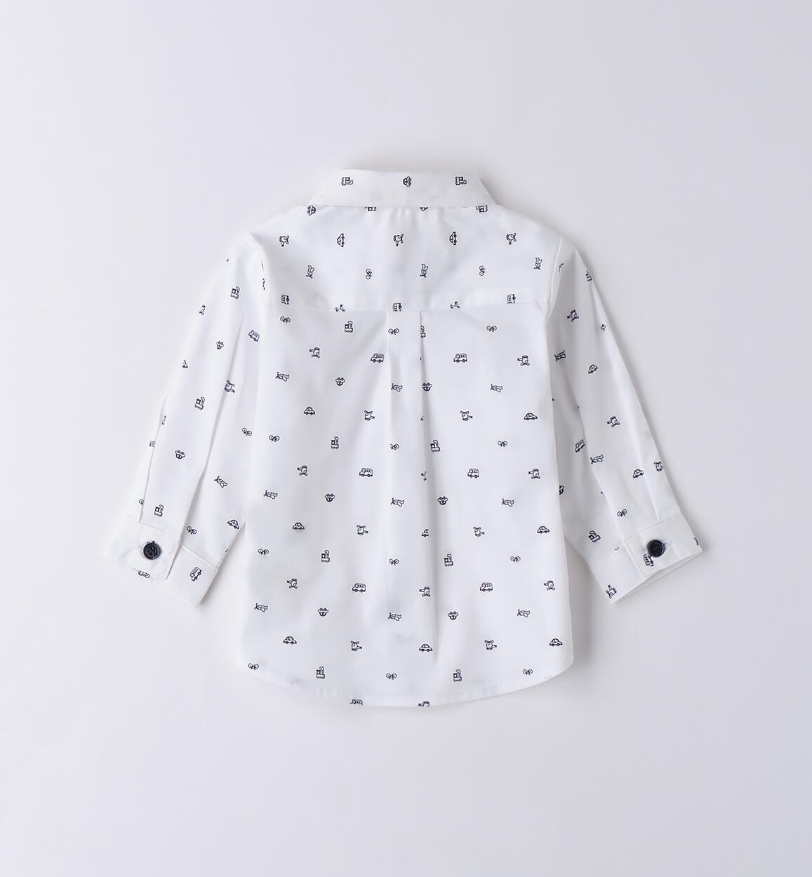 Camicia neonato Minibanda BIANCO-BLU-6BEH - 0183B60000