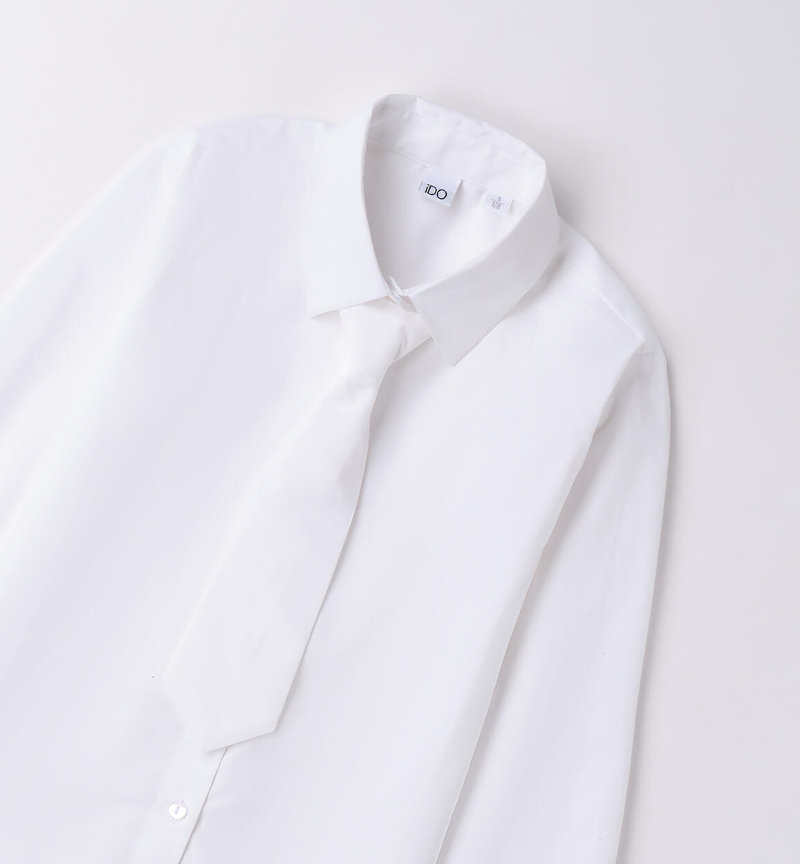 Camicia ragazza con cravatta BIANCO-0113 - 2364F49000