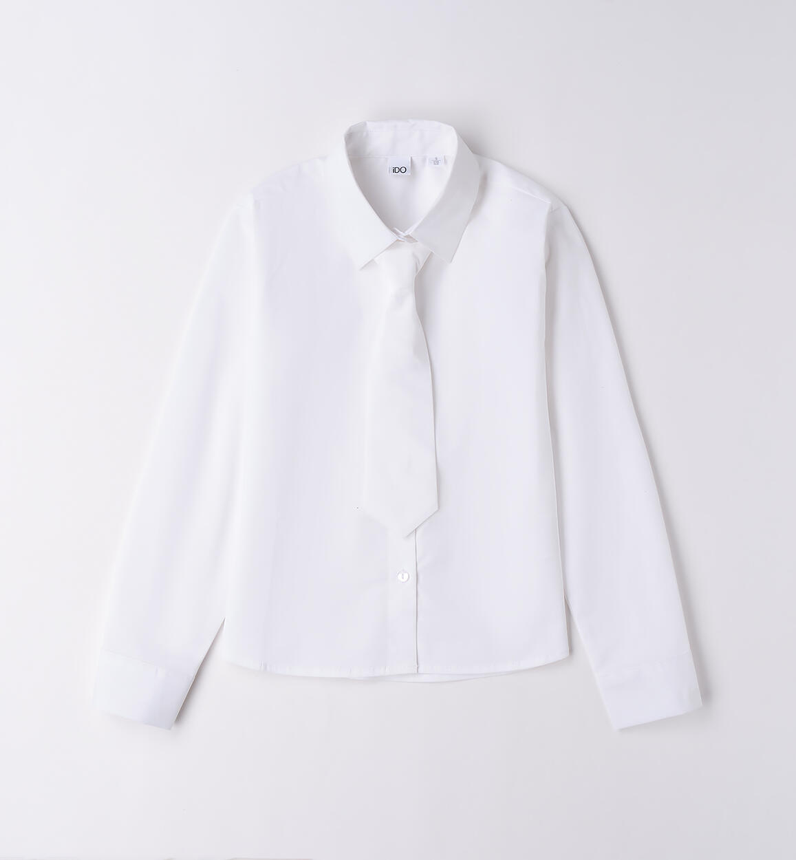 Camicia ragazza con cravatta BIANCO-0113 - 2364F49000