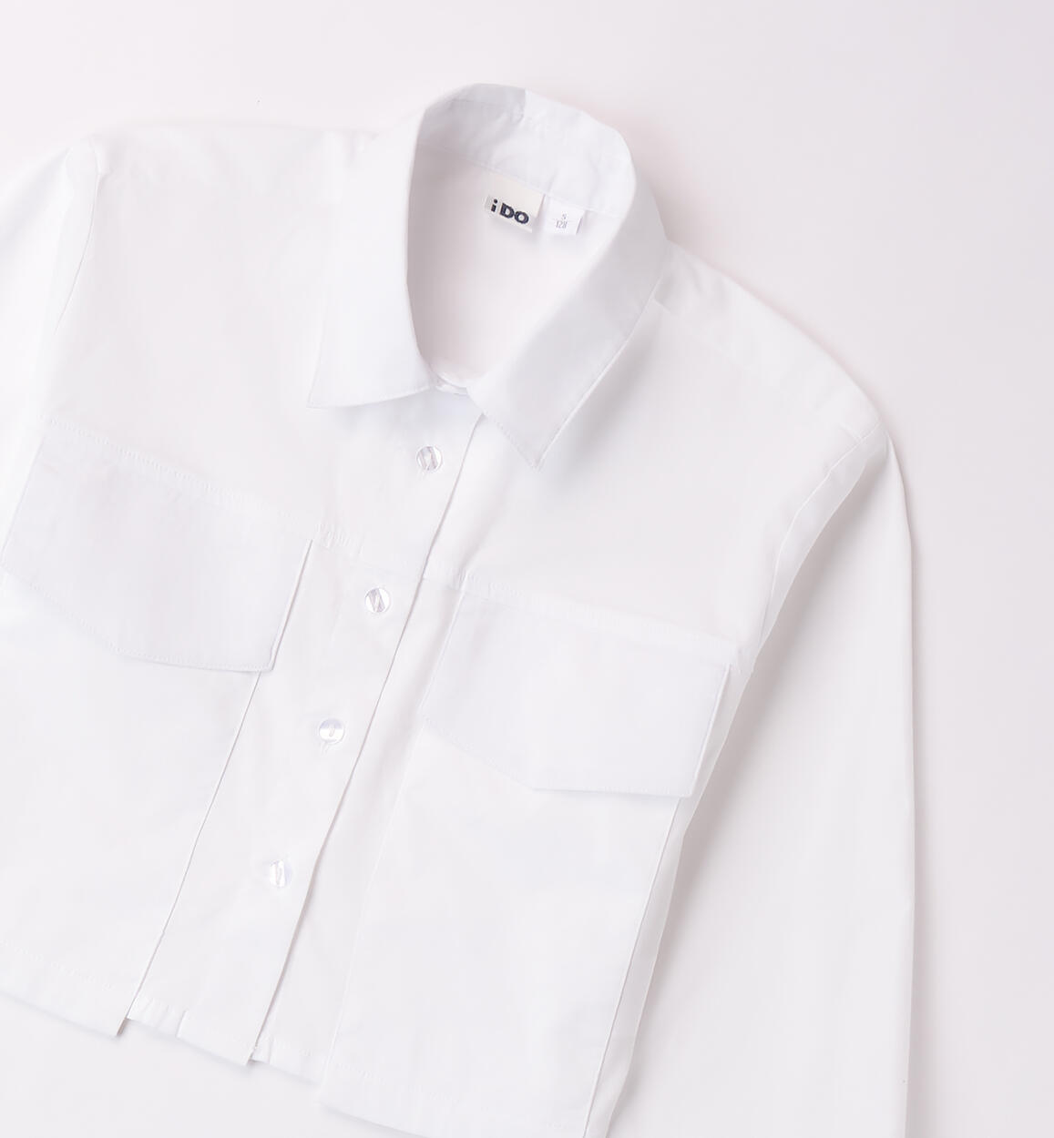 Camicia ragazza cropped BIANCO-0113 - 2364B69100