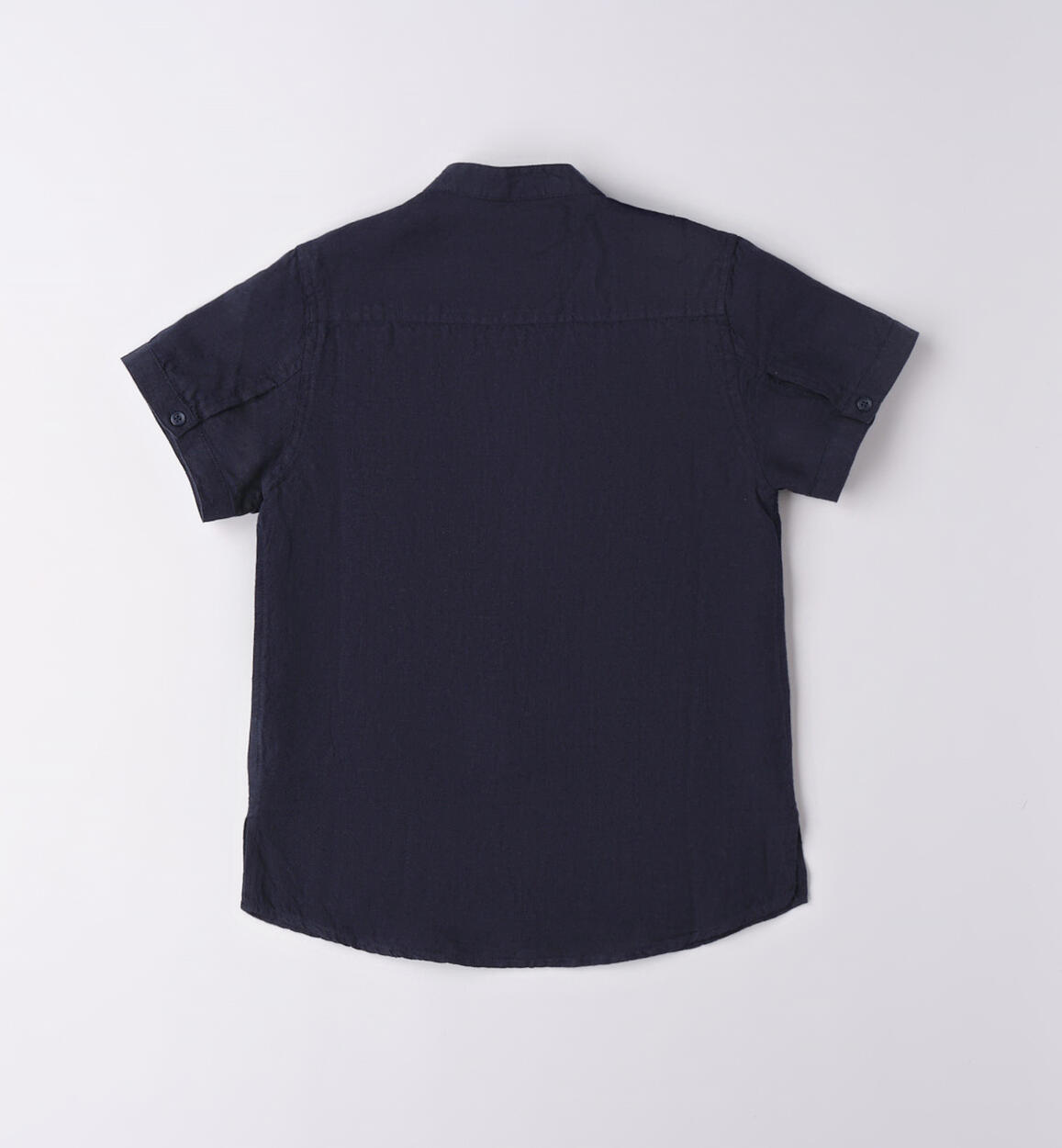 Camicia ragazzo manica corta 100% lino NAVY-3854 - 2330663000