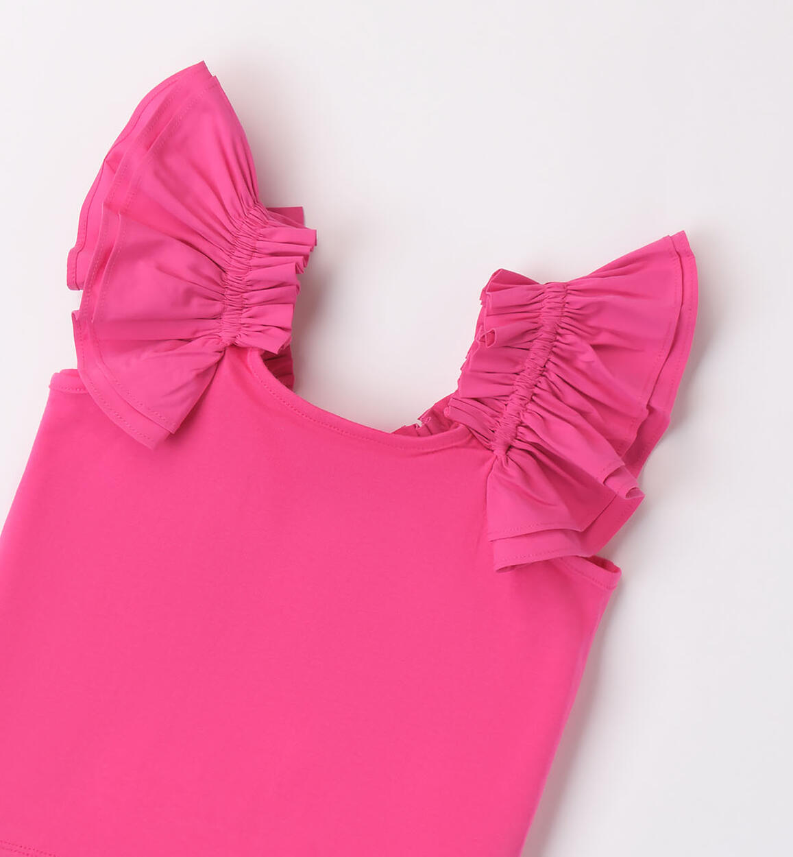 Girls' tank top with ruffles FUXIA-2445 - 2470851400