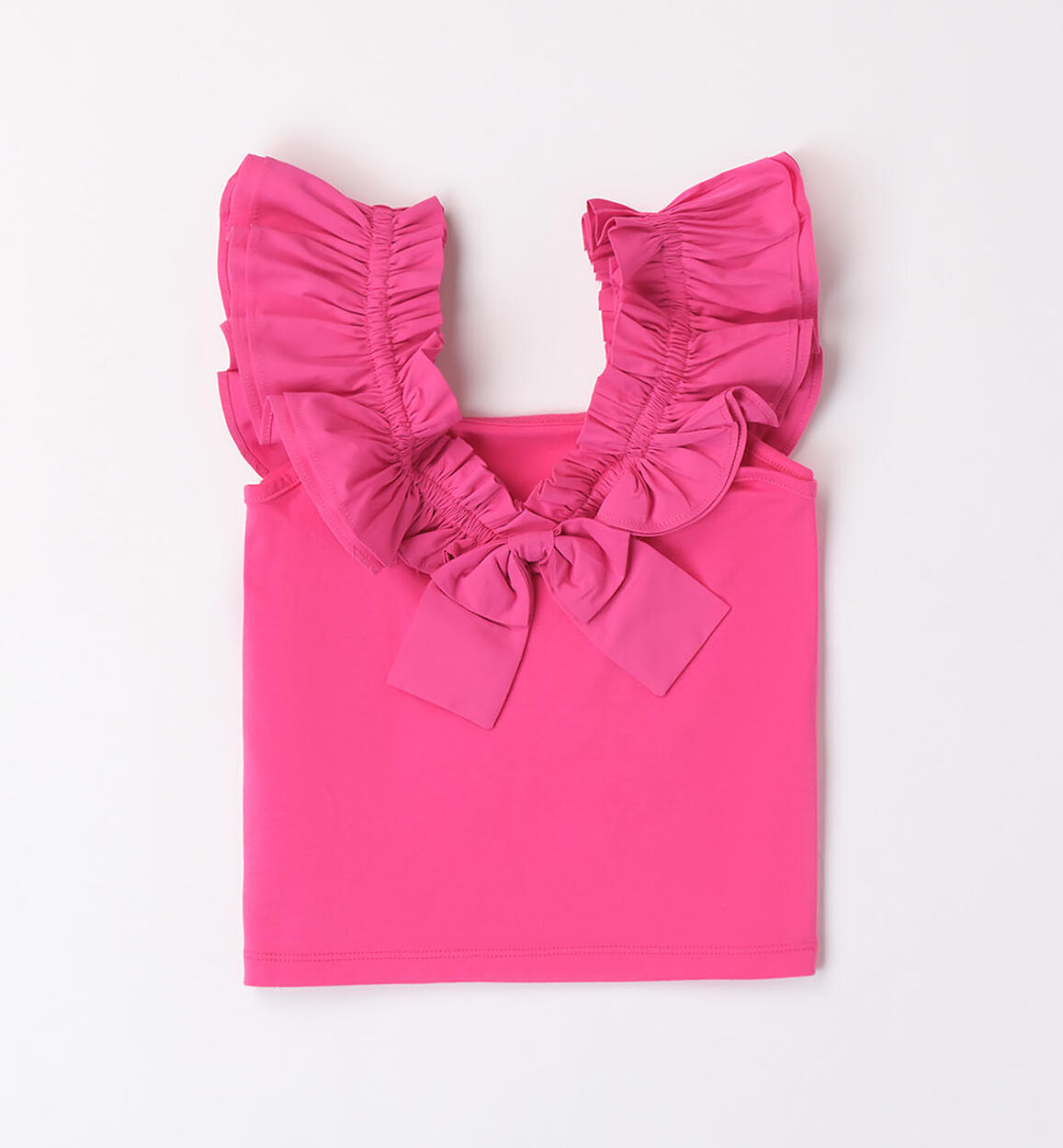 Girls' tank top with ruffles FUXIA-2445 - 2470851400