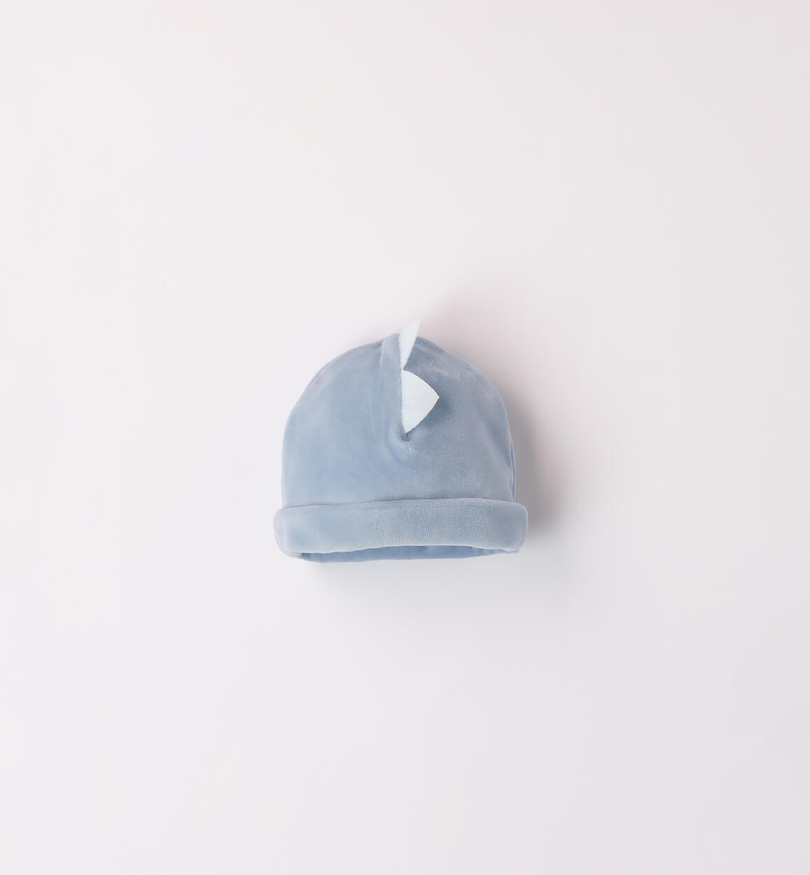 Cappellino ciniglia neonato AZZURRO iDO