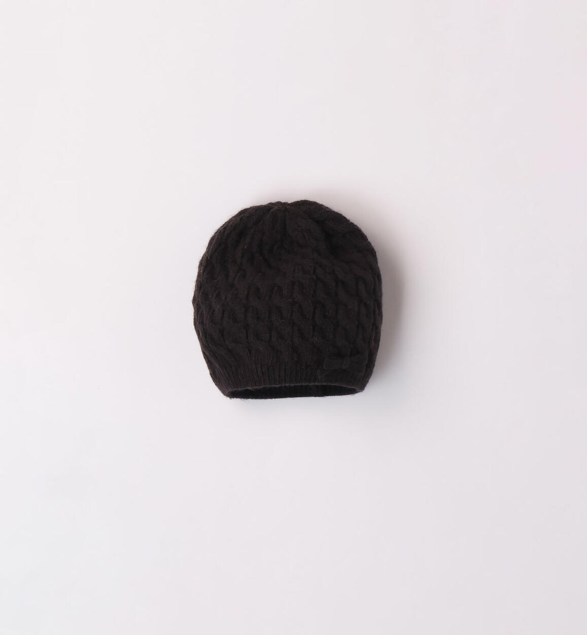 iDO knitted bow hat for girls from 9 months to 8 years BLACK iDO