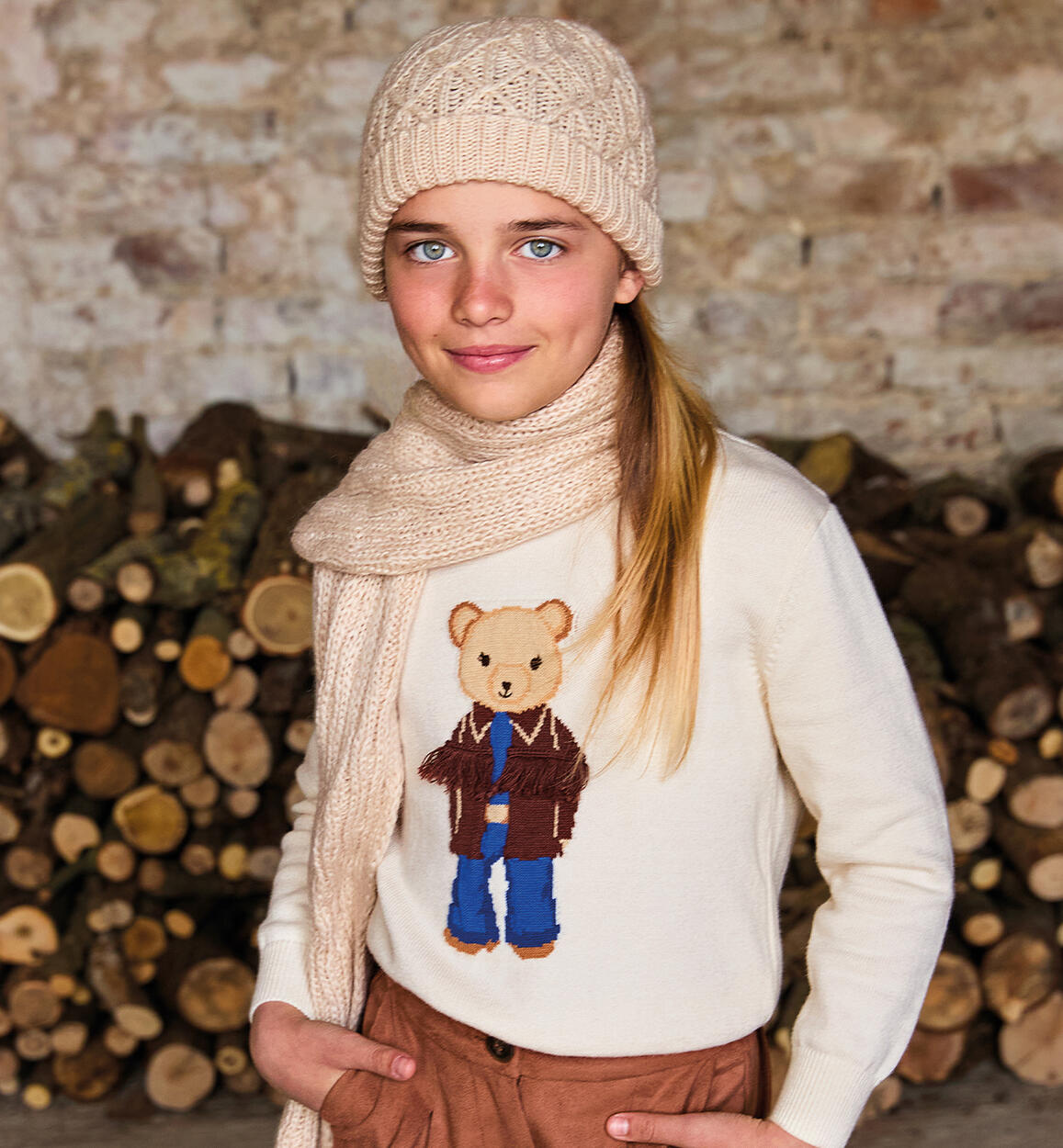 Cappello da ragazza PANNA Sarabanda