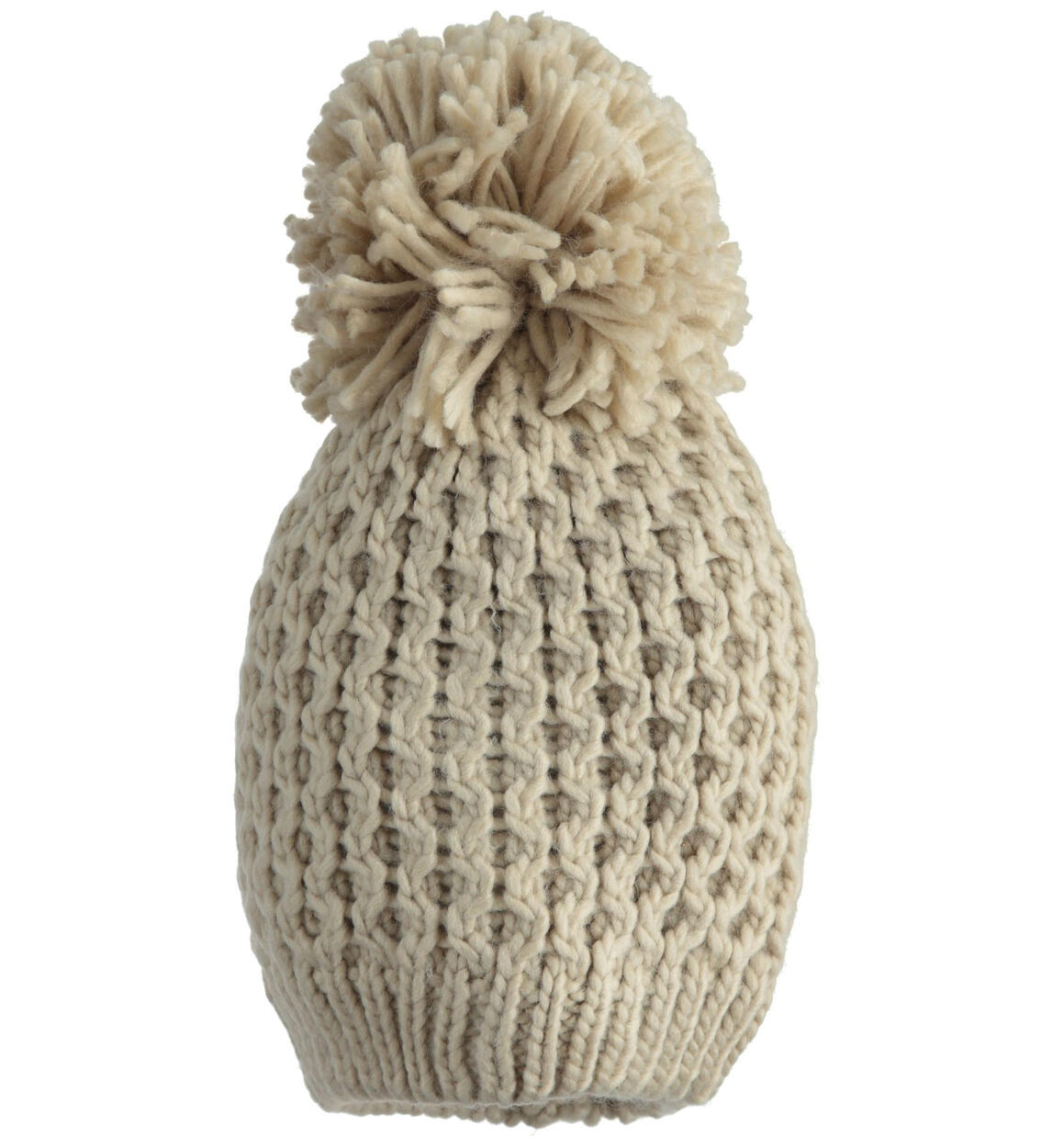 Girl hat with pompom  from 8 to 16 years by iDO BEIGE iDO