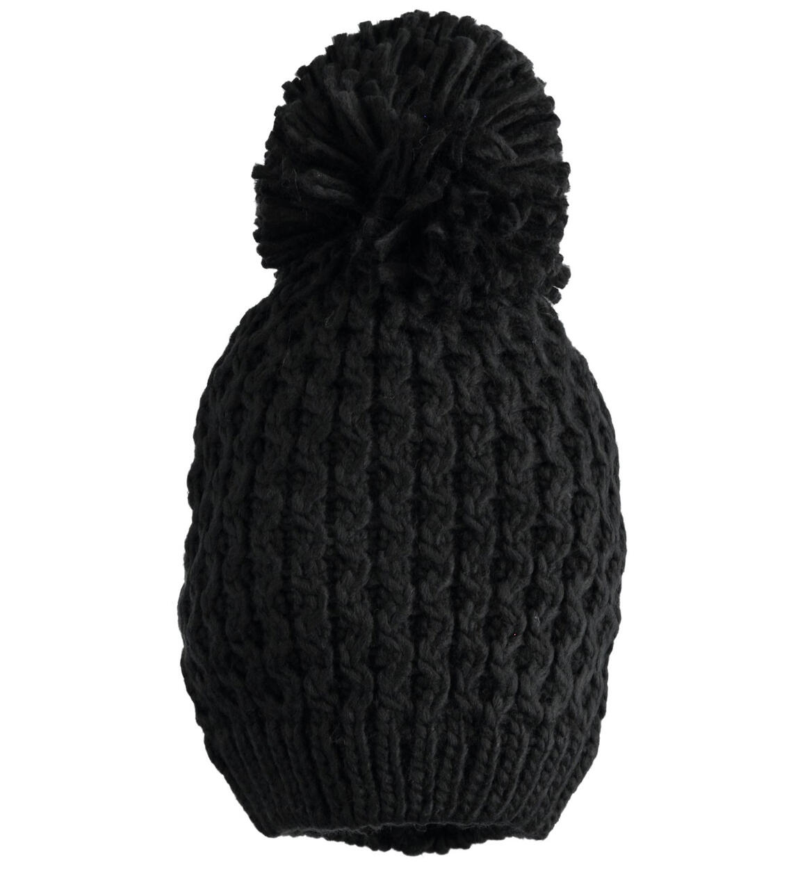 Girl hat with pompom  from 8 to 16 years by iDO BLACK iDO