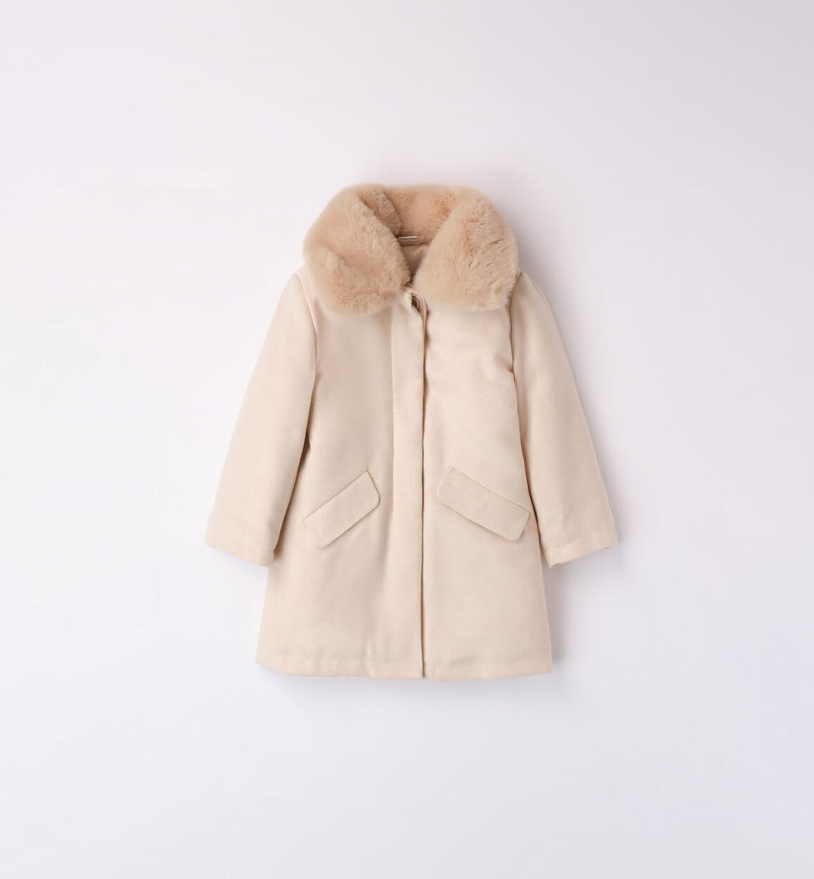 iDO coat for girls aged 9 months to 8 years BEIGE iDO