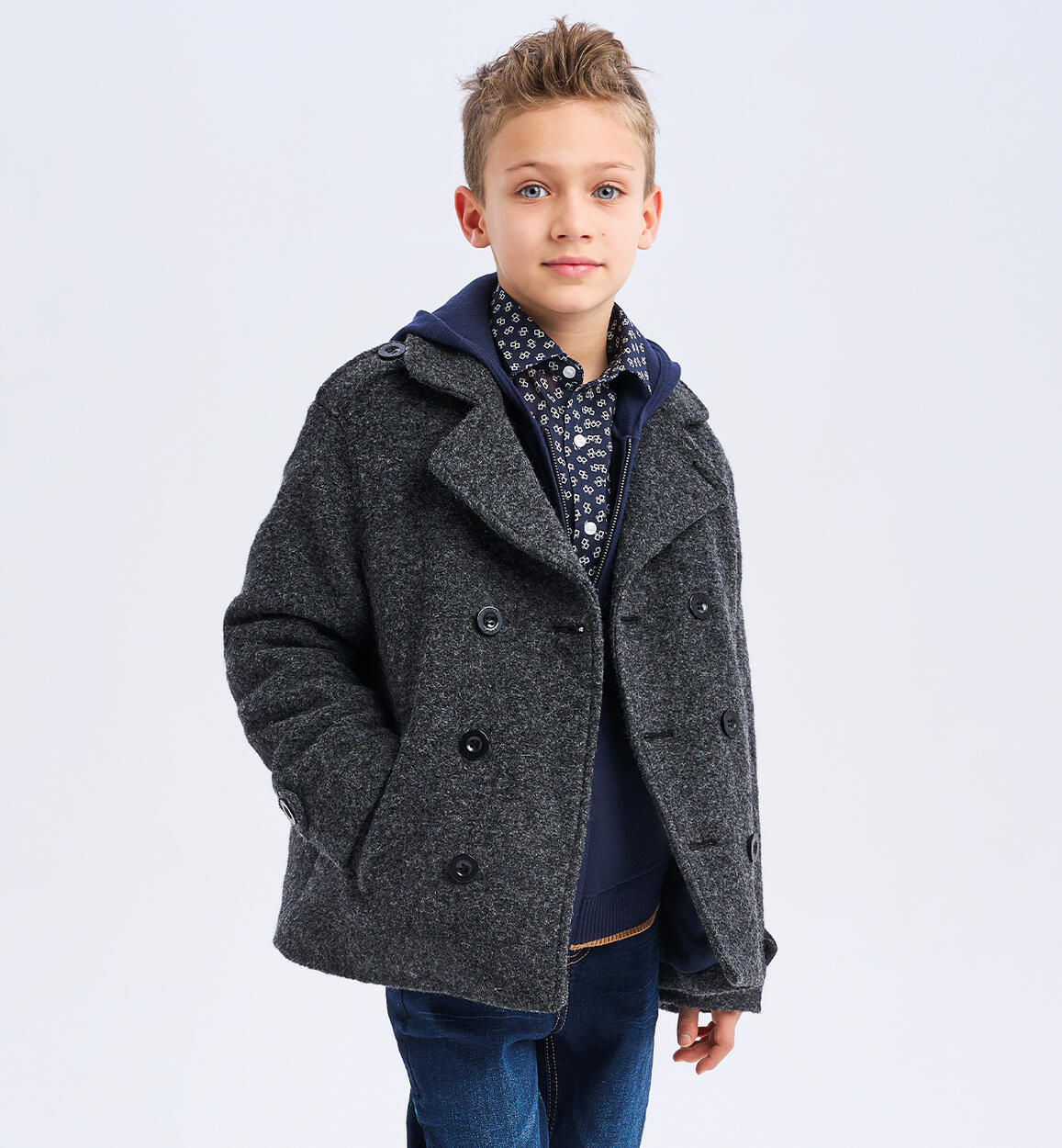 Cappotto bambino elegante GRIGIO iDO