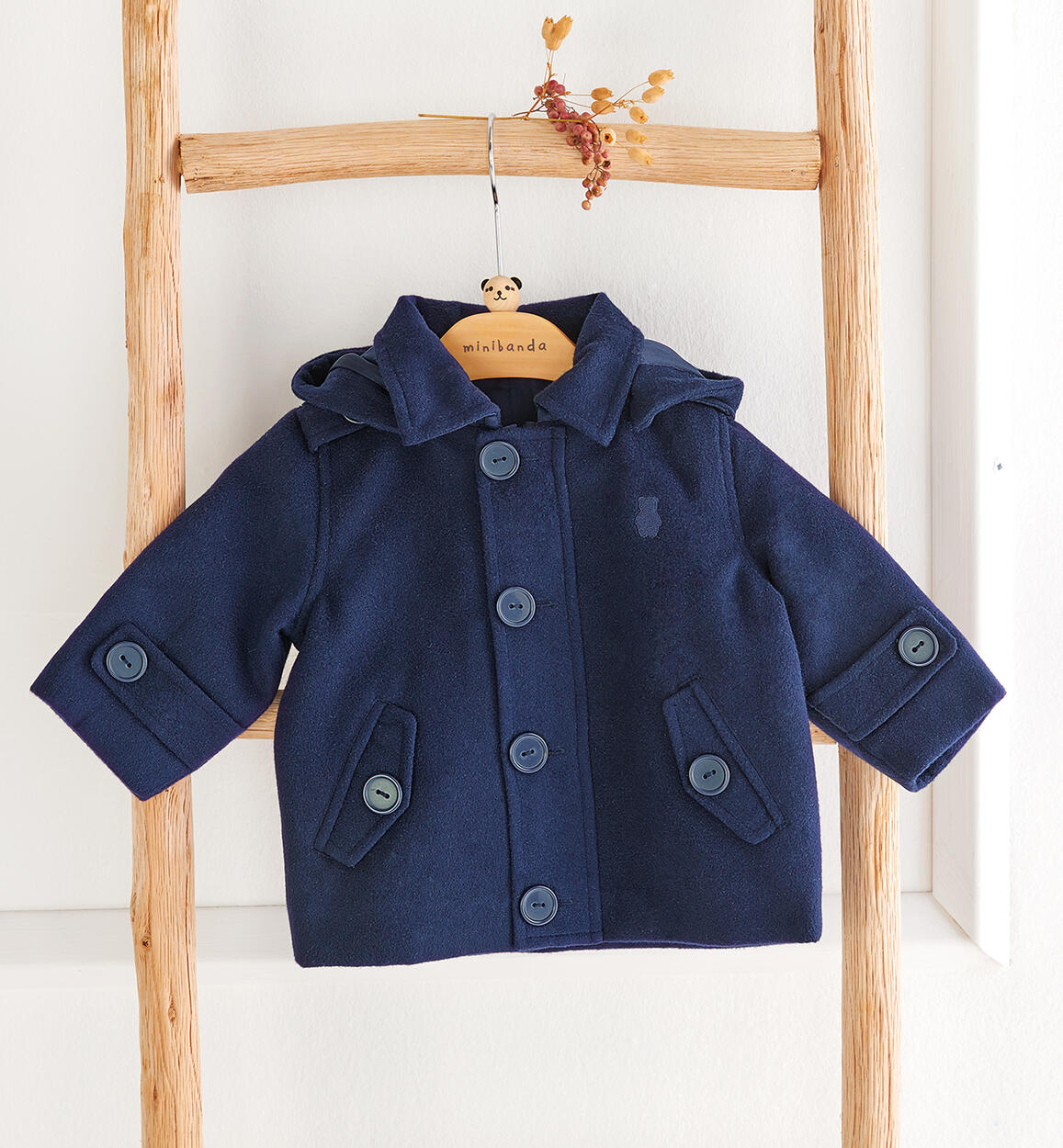 Cappotto bimbo in panno BLU Minibanda