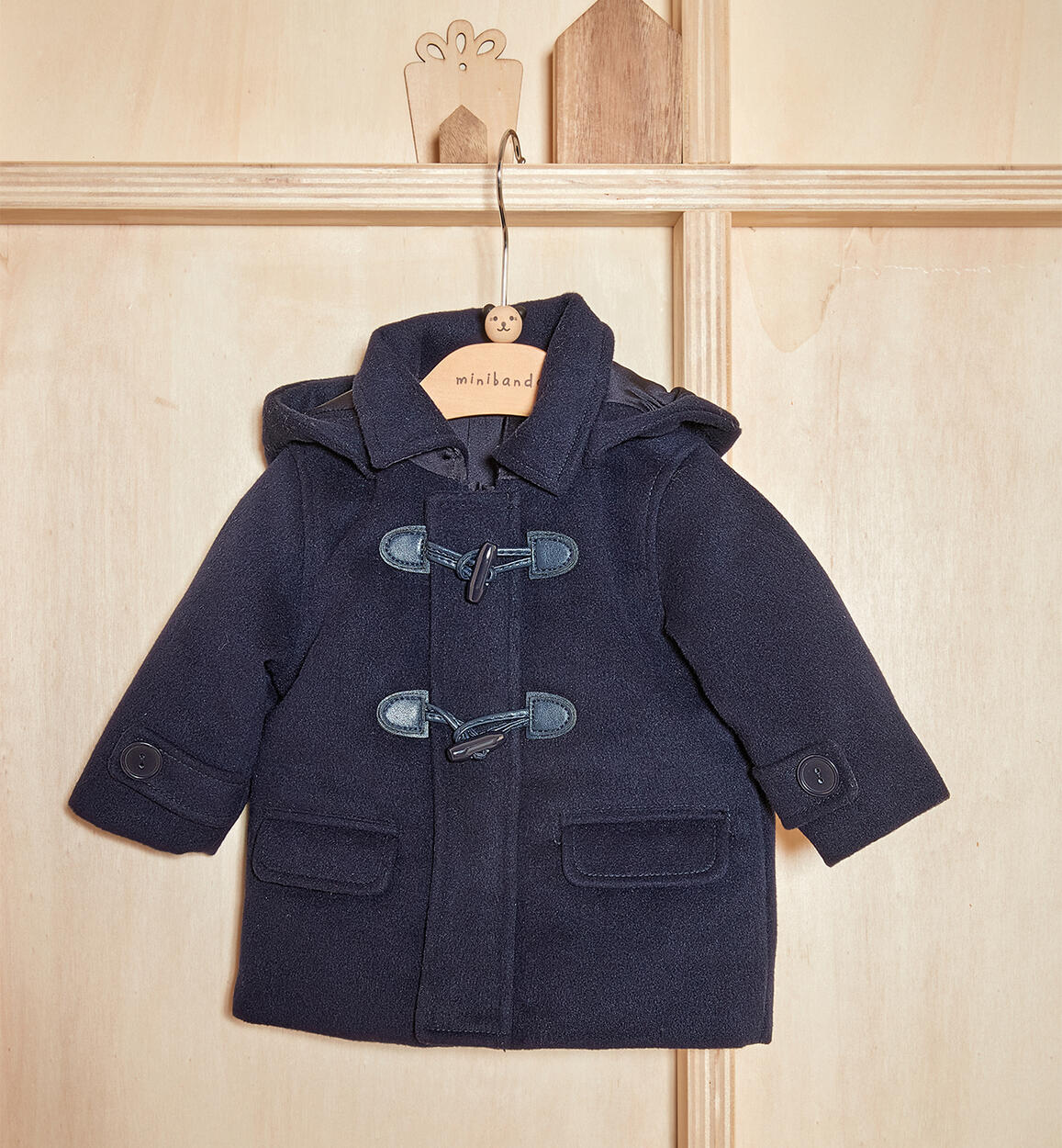 Minibanda elegant new-born coat from 1 to 24 months BLUE Minibanda