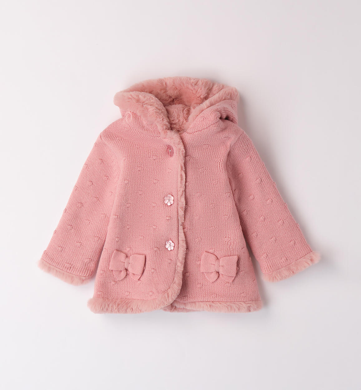Cappotto neonata invernale ROSA Minibanda
