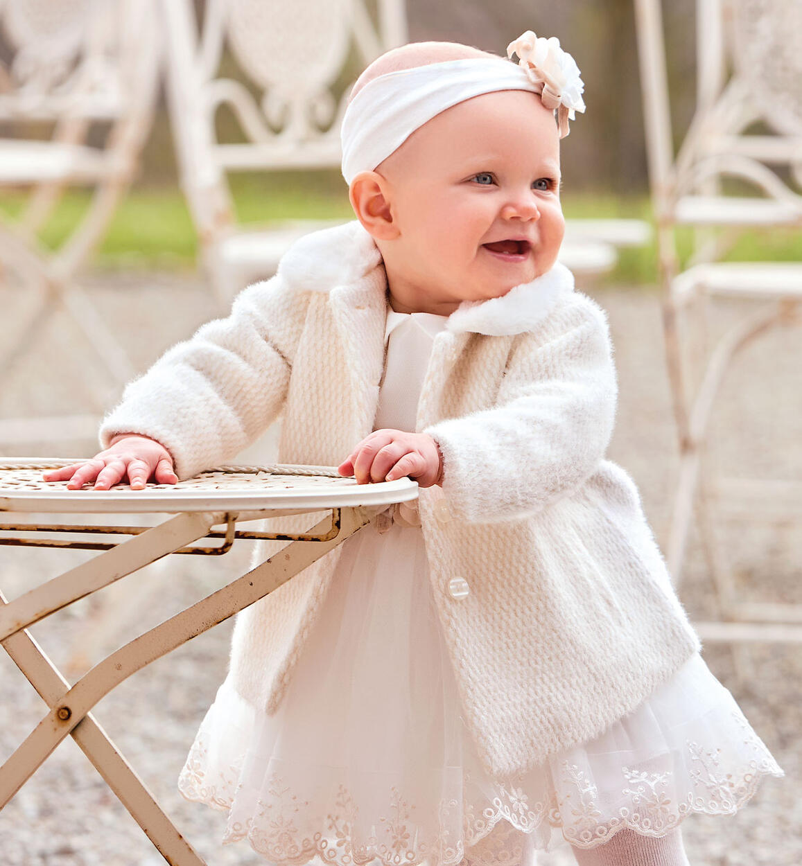 Cappotto per bimba PANNA Minibanda
