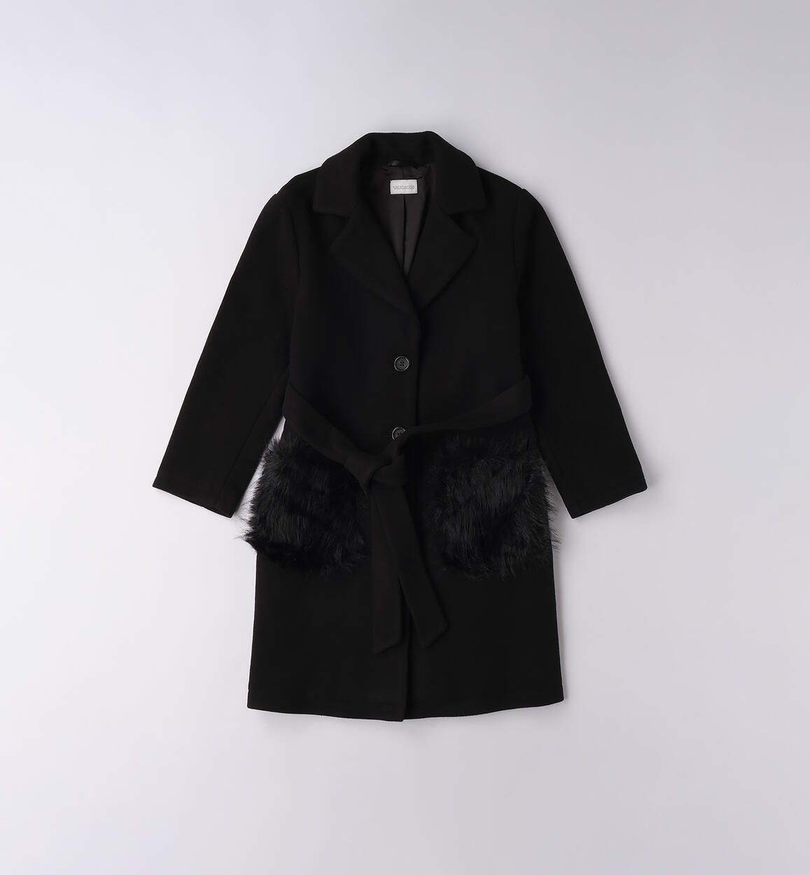 Cappotto per ragazza NERO Sarabanda