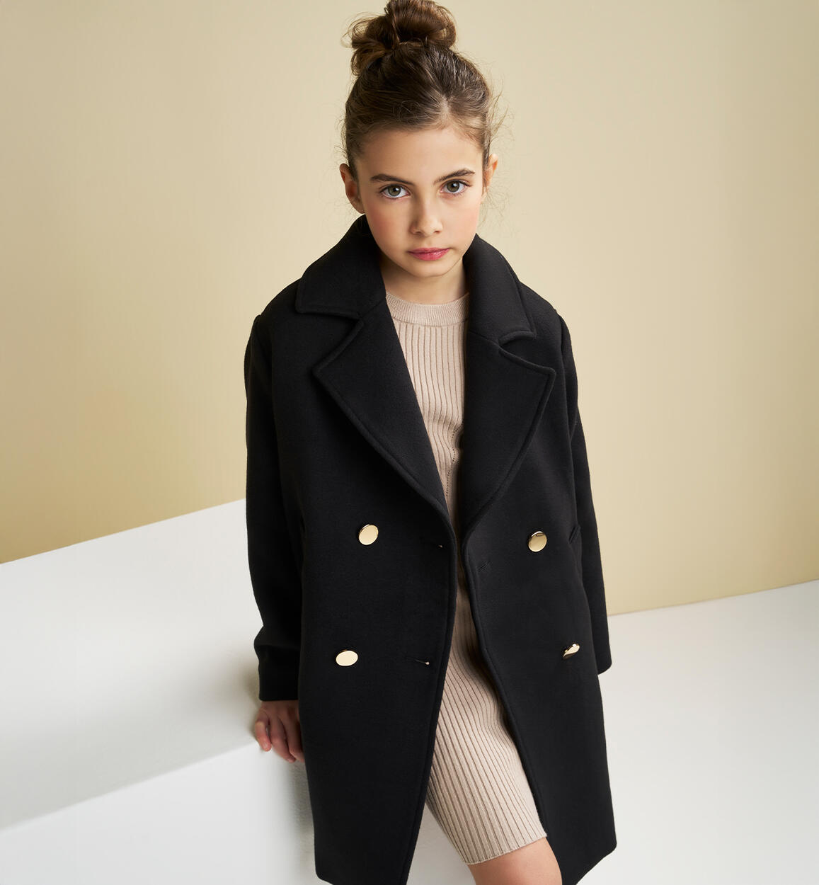 Cappotto ragazza NERO iDO