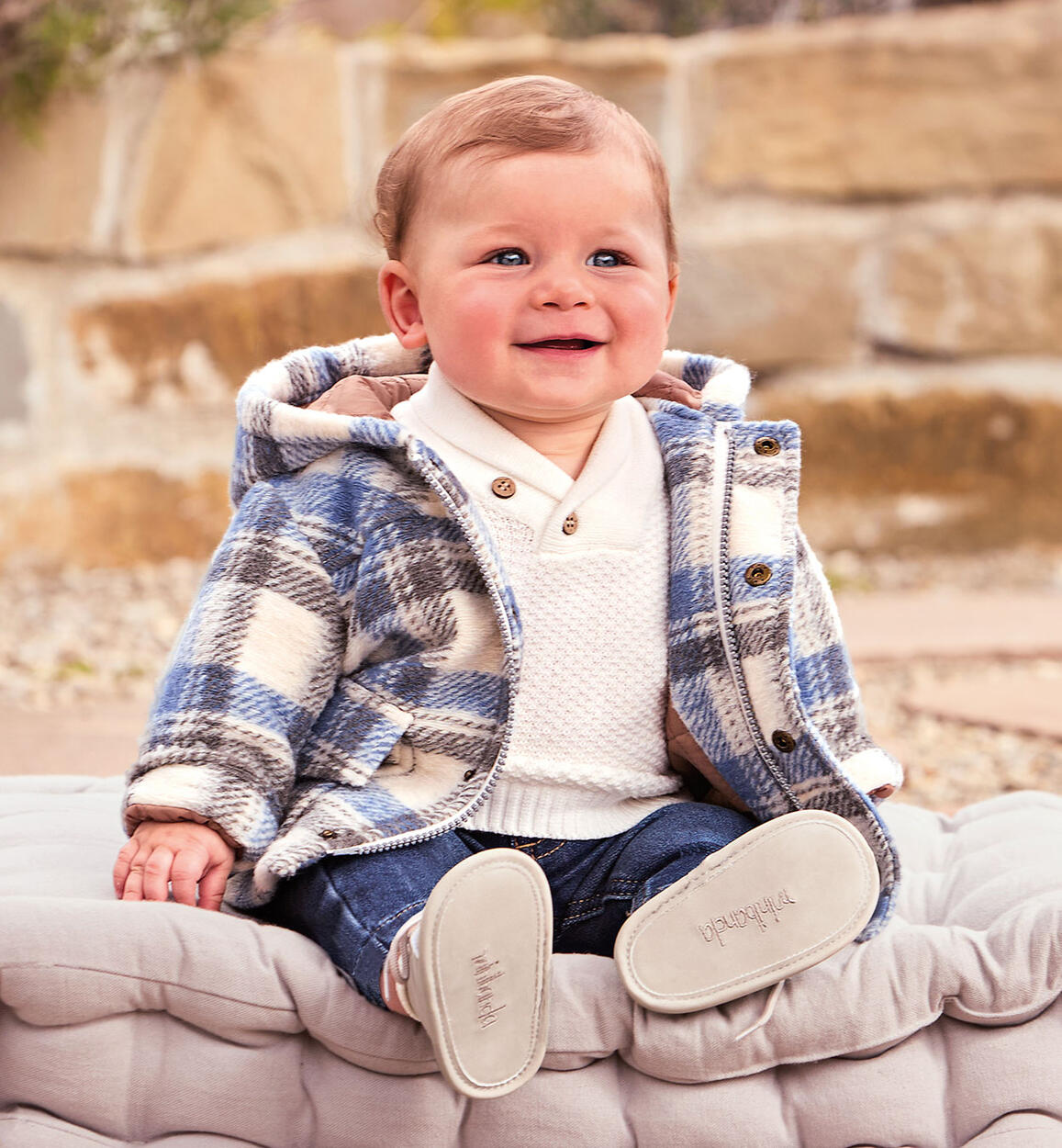Cappotto teddy neonato BLU Minibanda