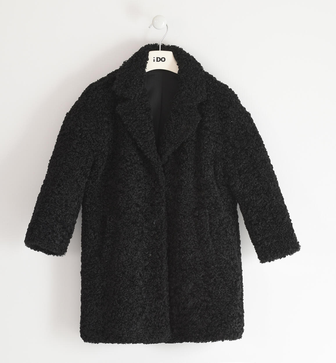 Girl teddy coat from 8 to 16 years old iDO BLACK iDO