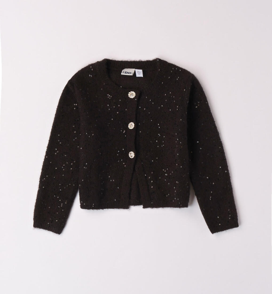 iDO cardigan with sequins for girls aged 12 months to 8 years BLACK iDO