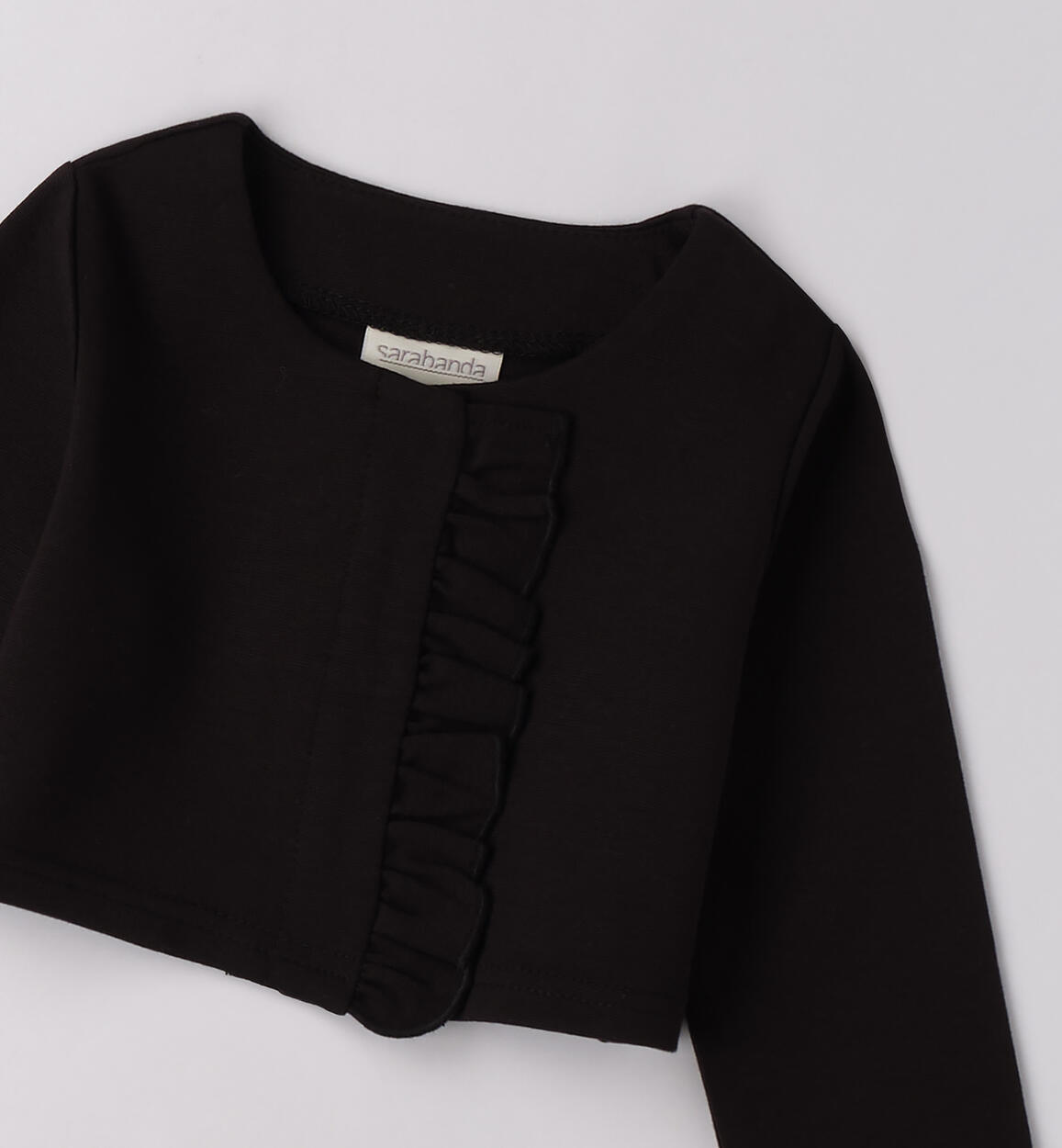 Cardigan bambina con ruches NERO-0658 - 1480F30000
