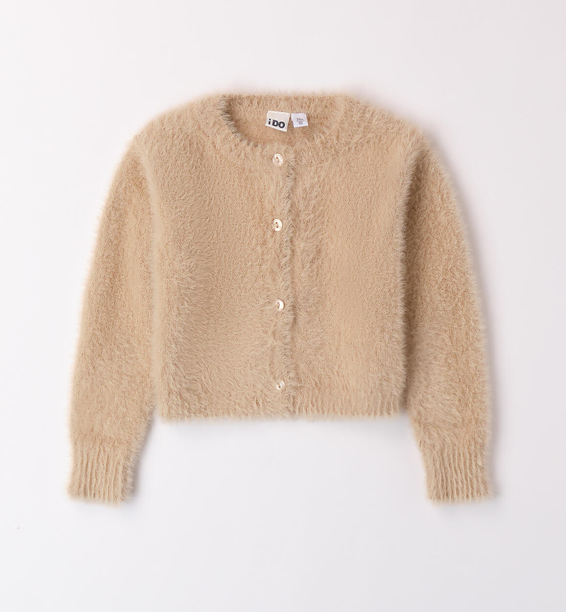 Cardigan bambina in tricot BEIGE iDO