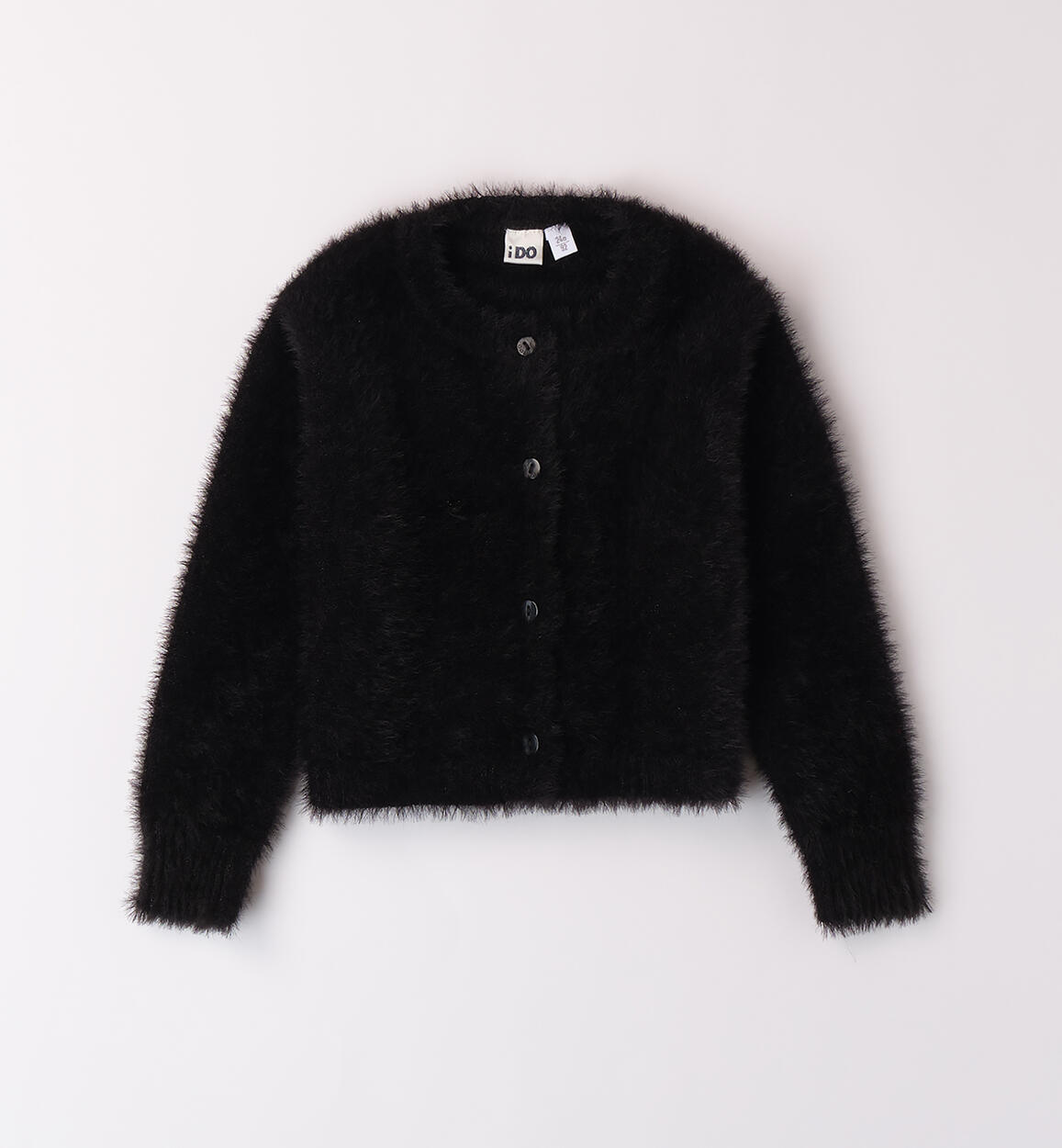 Cardigan bambina in tricot NERO iDO