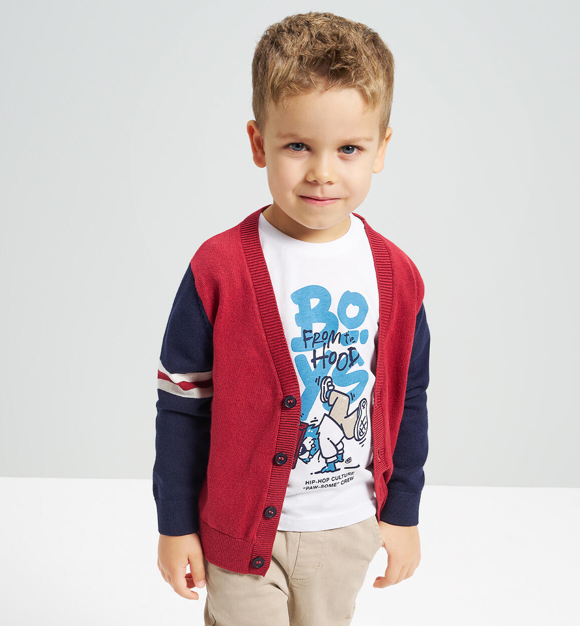 Cardigan bambino ROSSO iDO