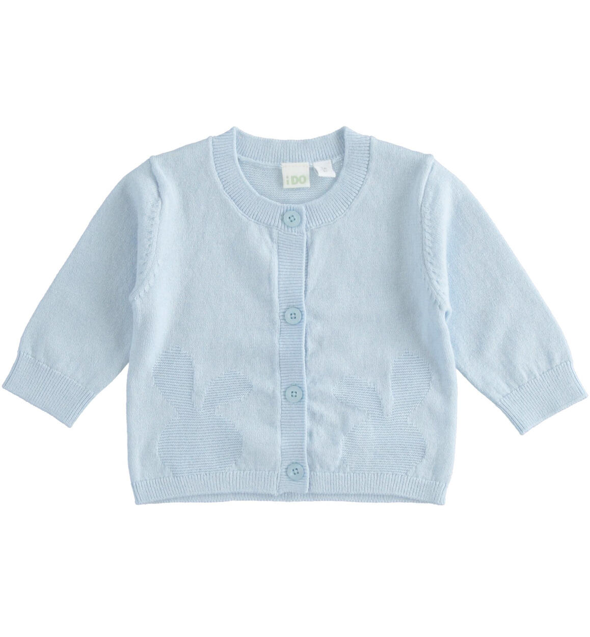 Tricot baby girl cardigan from 1 to 24 months iDO LIGHT BLUE iDO