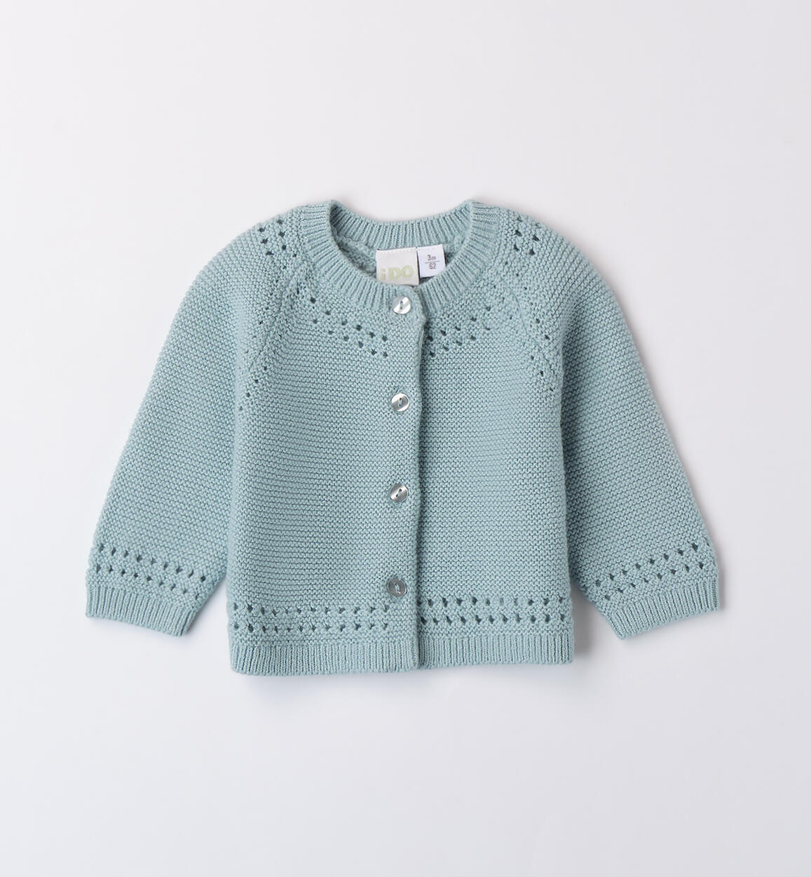 Cardigan cotone neonata VERDE iDO