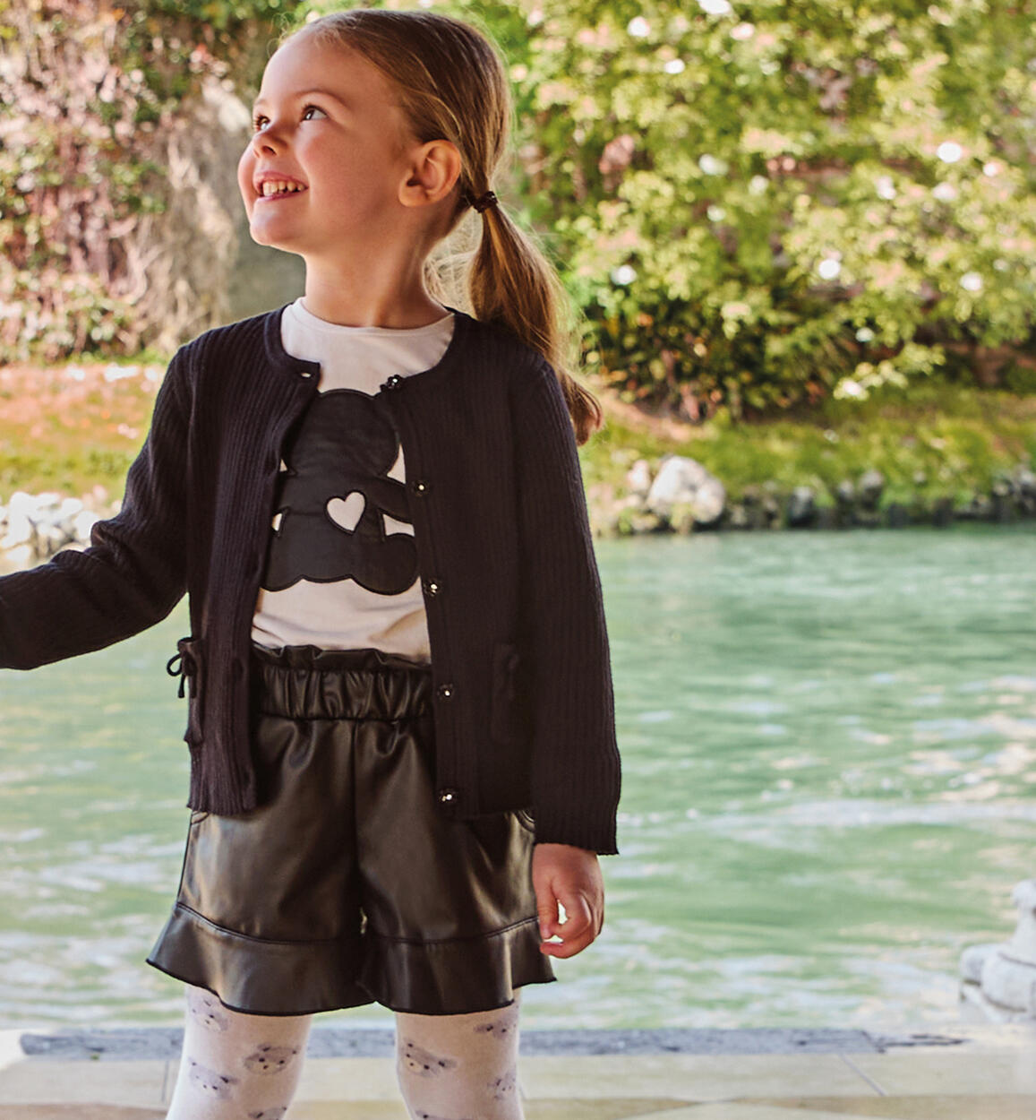 Cardigan da bambina NERO Sarabanda