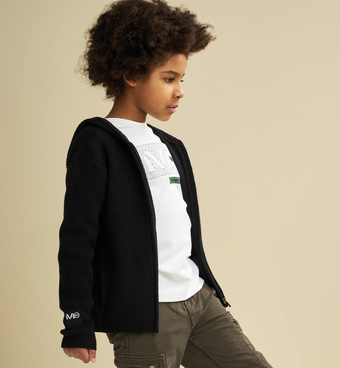 Cardigan da ragazzo NERO iDO