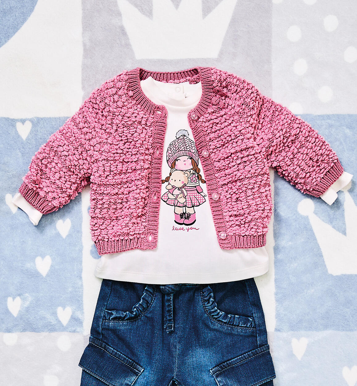 Cardigan iDO neonata ROSA iDO