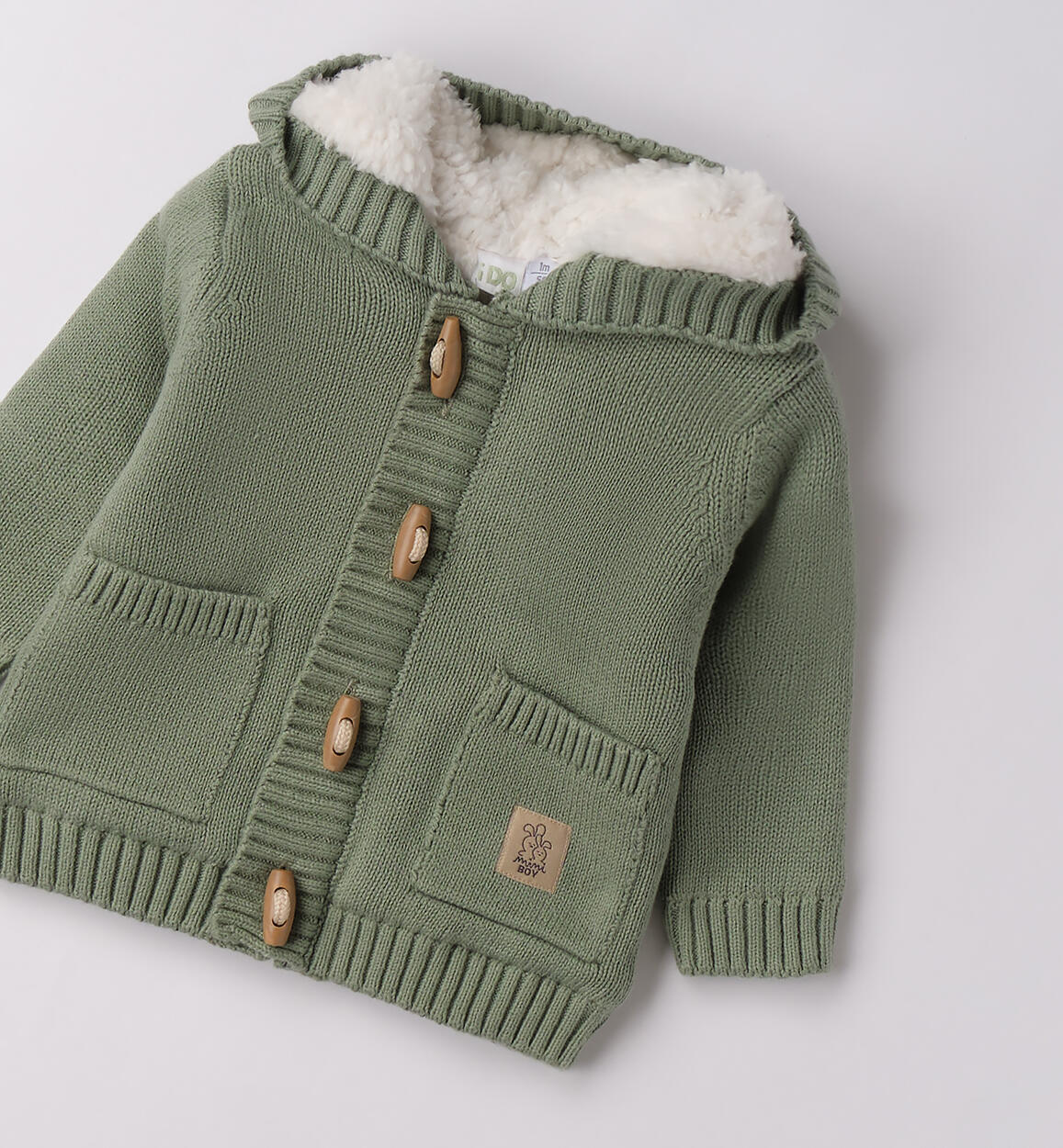 Cardigan invernale neonato VERDE SALVIA-4921 - 0064F05800