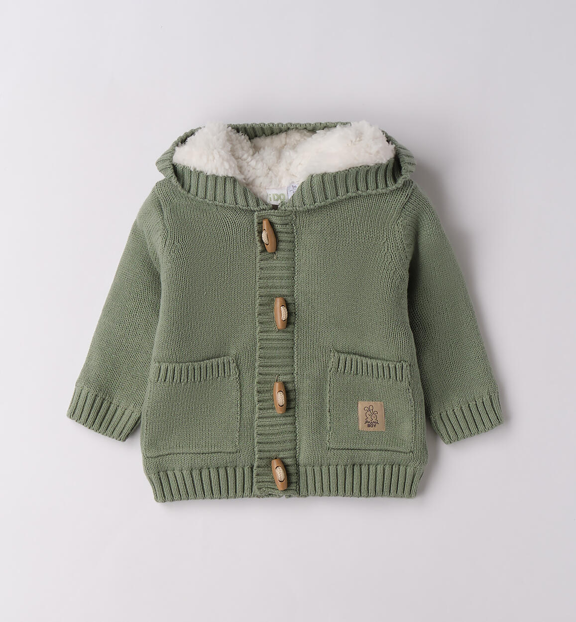 Cardigan invernale neonato VERDE SALVIA-4921 - 0064F05800