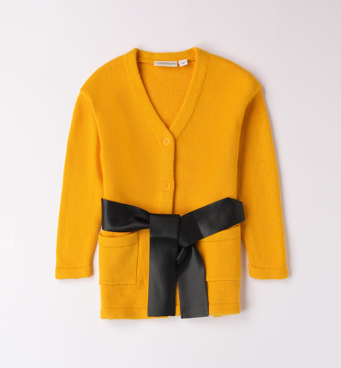 Cardigan lungo bambina GIALLO Sarabanda