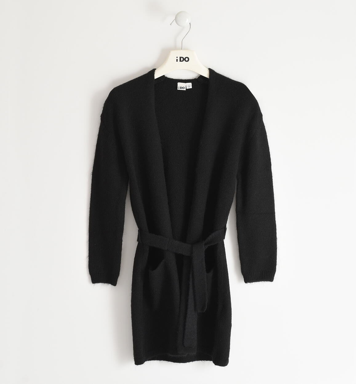 Long girl cardigan from 8 to 16 years old iDO BLACK iDO