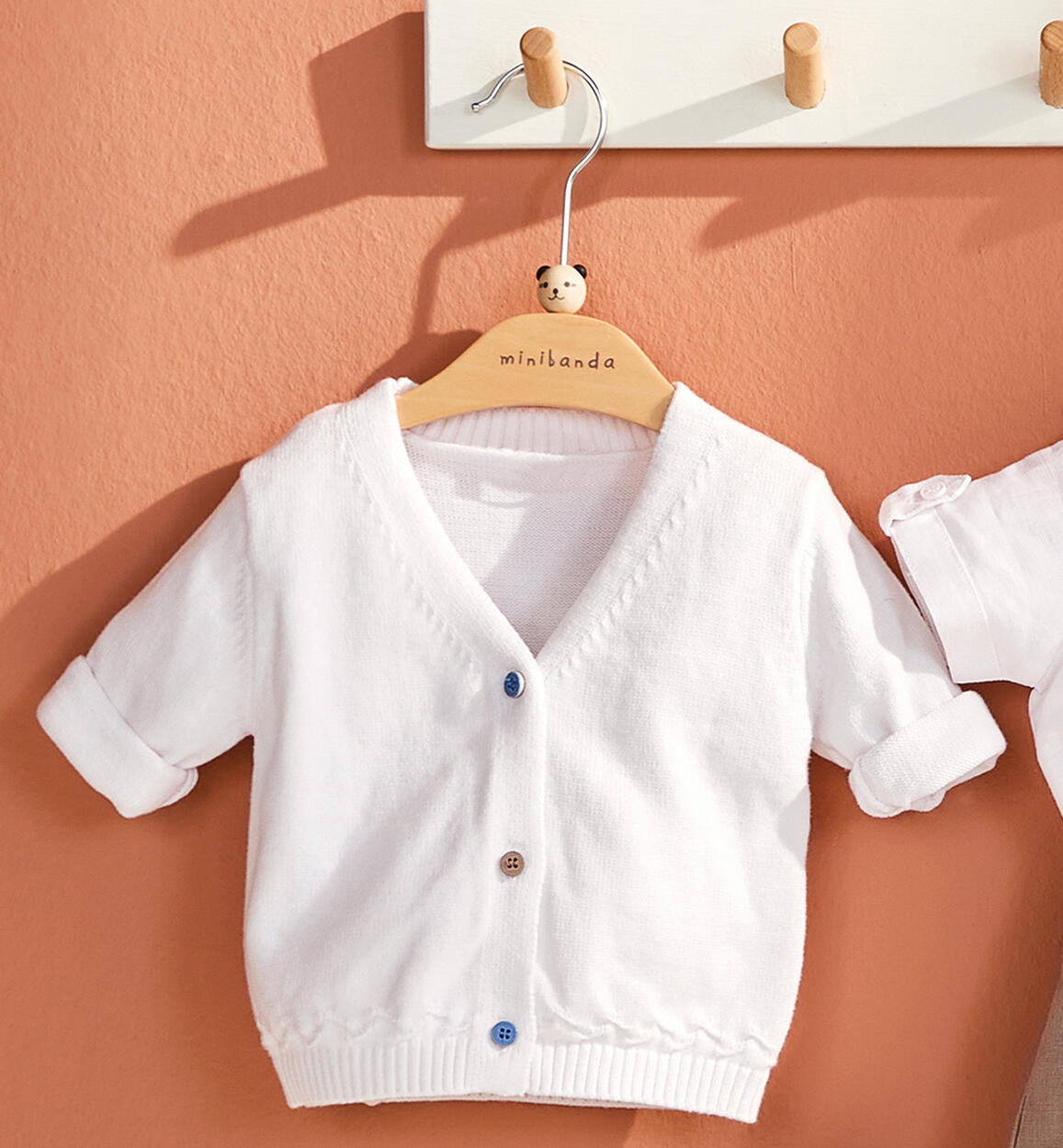 Cardigan neonato Minibanda BIANCO Minibanda