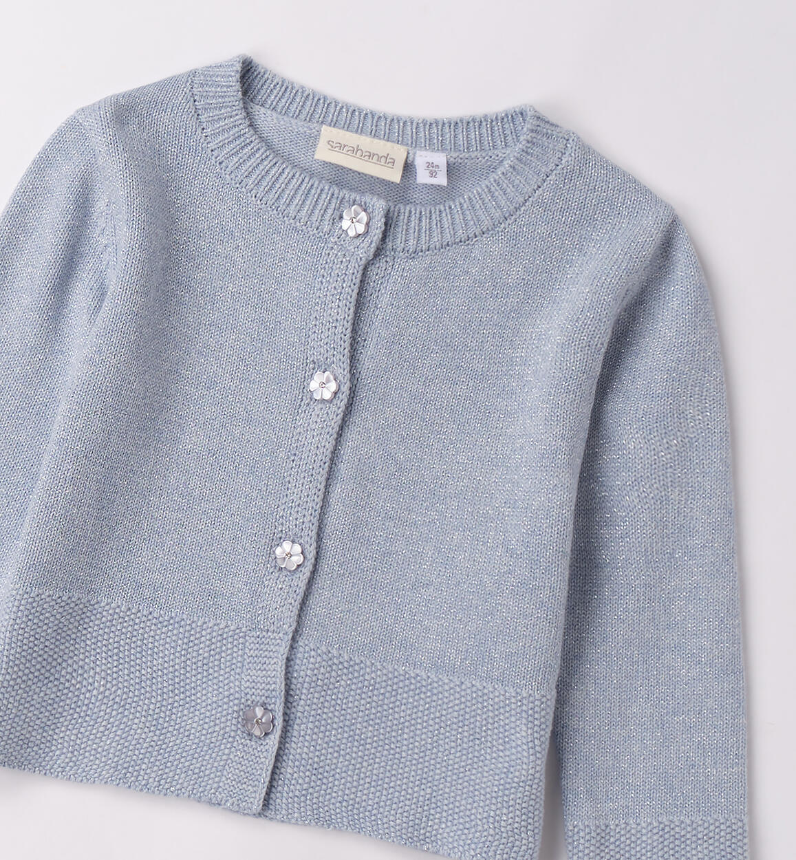 Cardigan per bambina AZZURRO MELANGE-8925 - 1080F24200