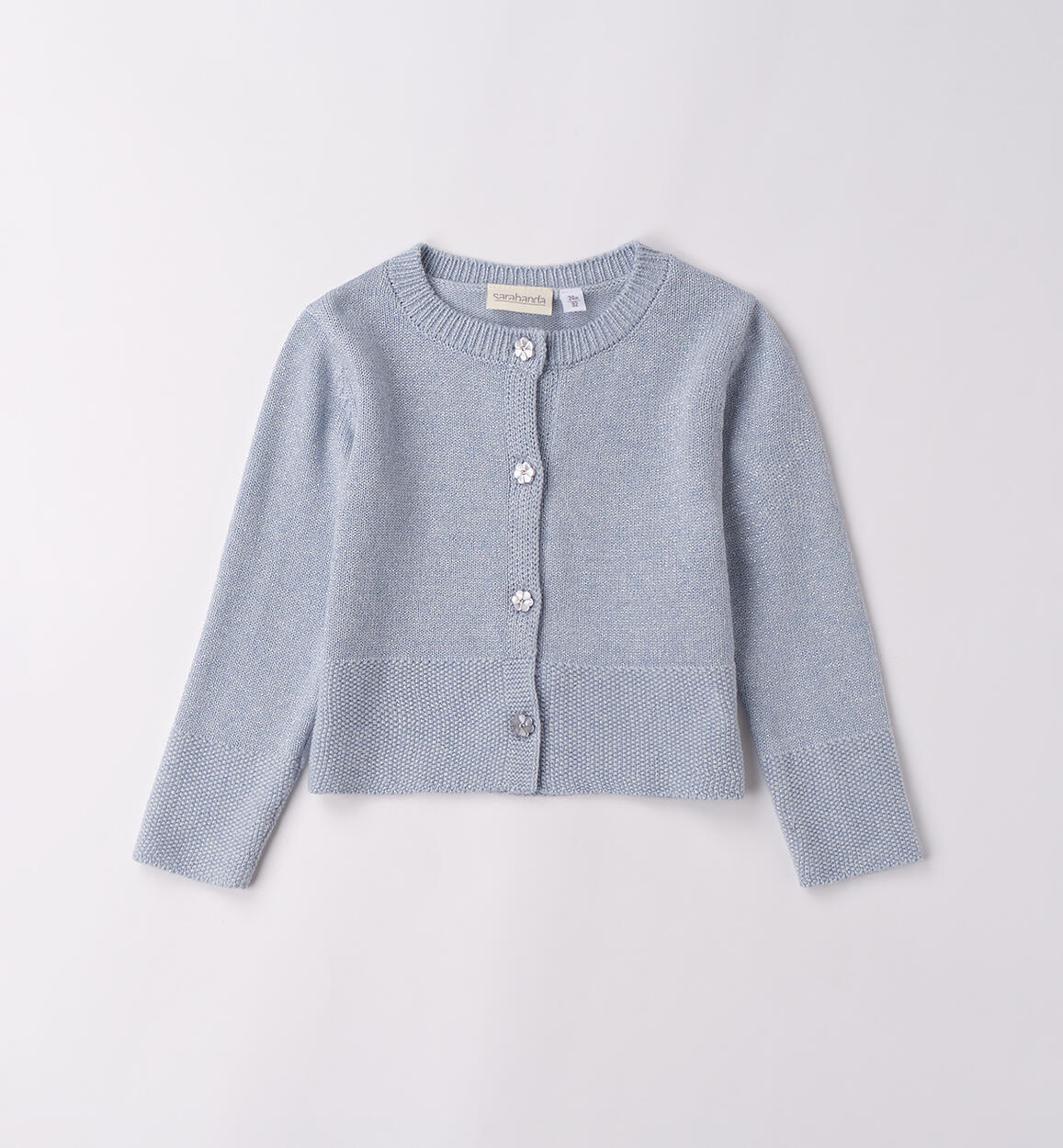 Cardigan per bambina AZZURRO MELANGE-8925 - 1080F24200