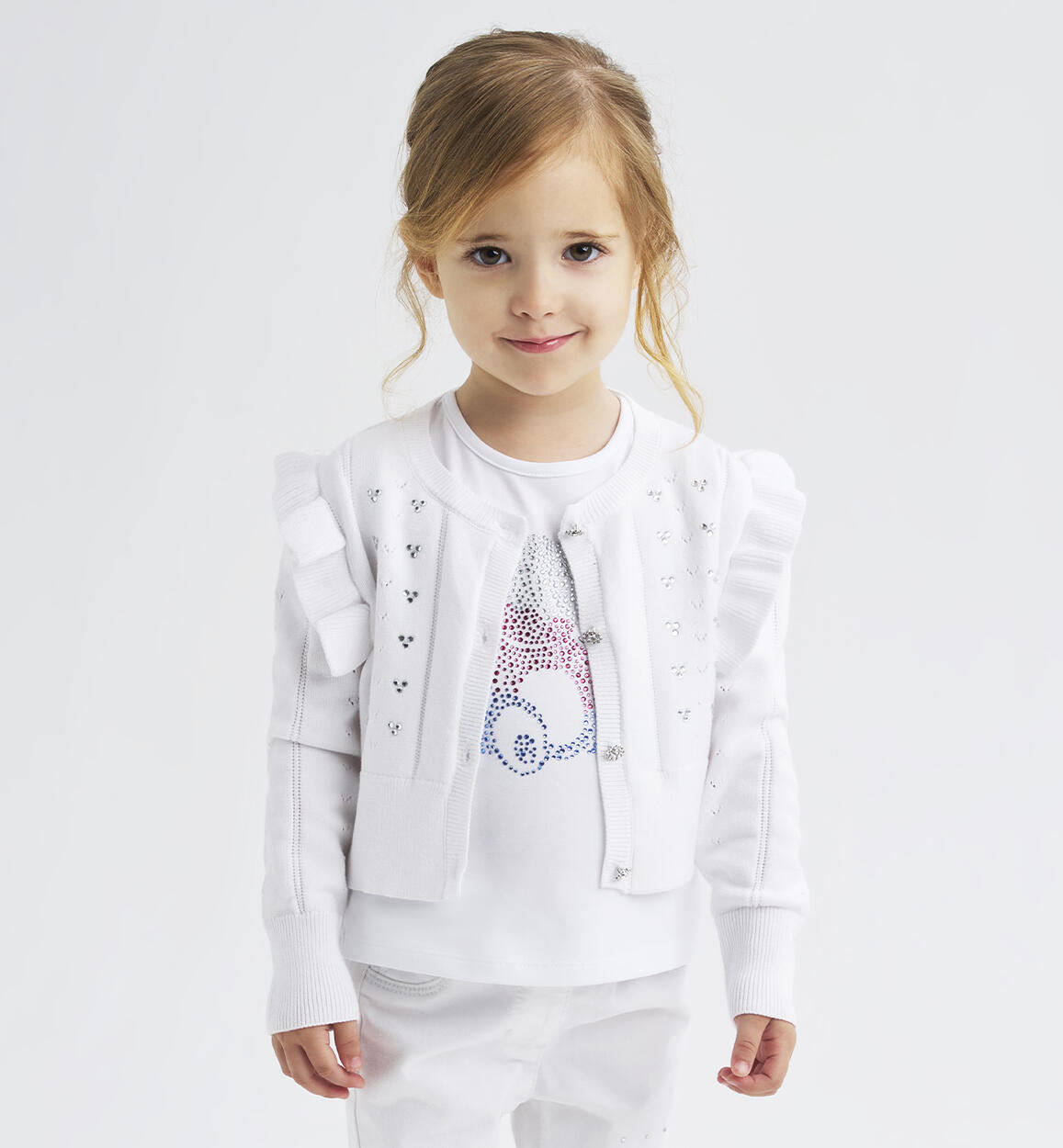 Cardigan per bambina BIANCO Sarabanda