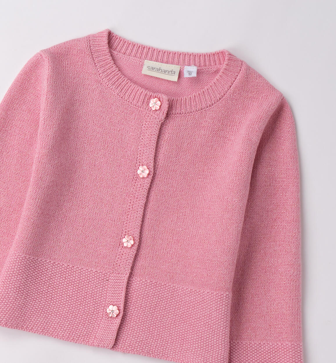 Cardigan per bambina ROSA MELANGE -8952 - 1080F24200
