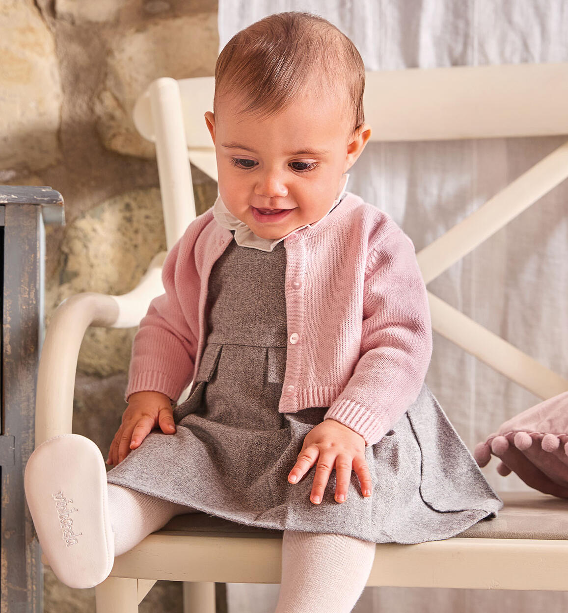 Cardigan per bimba ROSA Minibanda