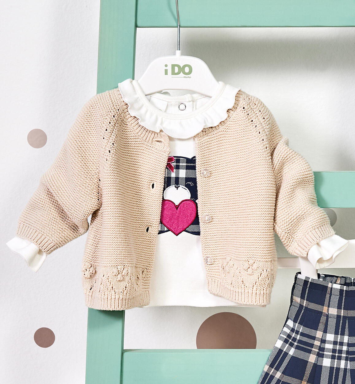 Cardigan per neonata BEIGE iDO