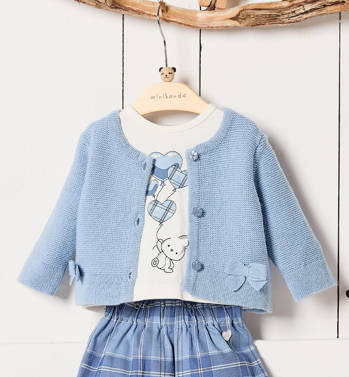 Cardigan per neonata AZZURRO Minibanda